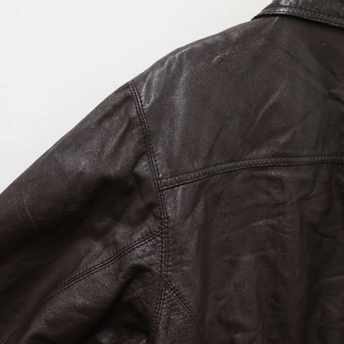 90'S ASROC 빈티지 브라운 소가죽자켓 60436 상품이미지8