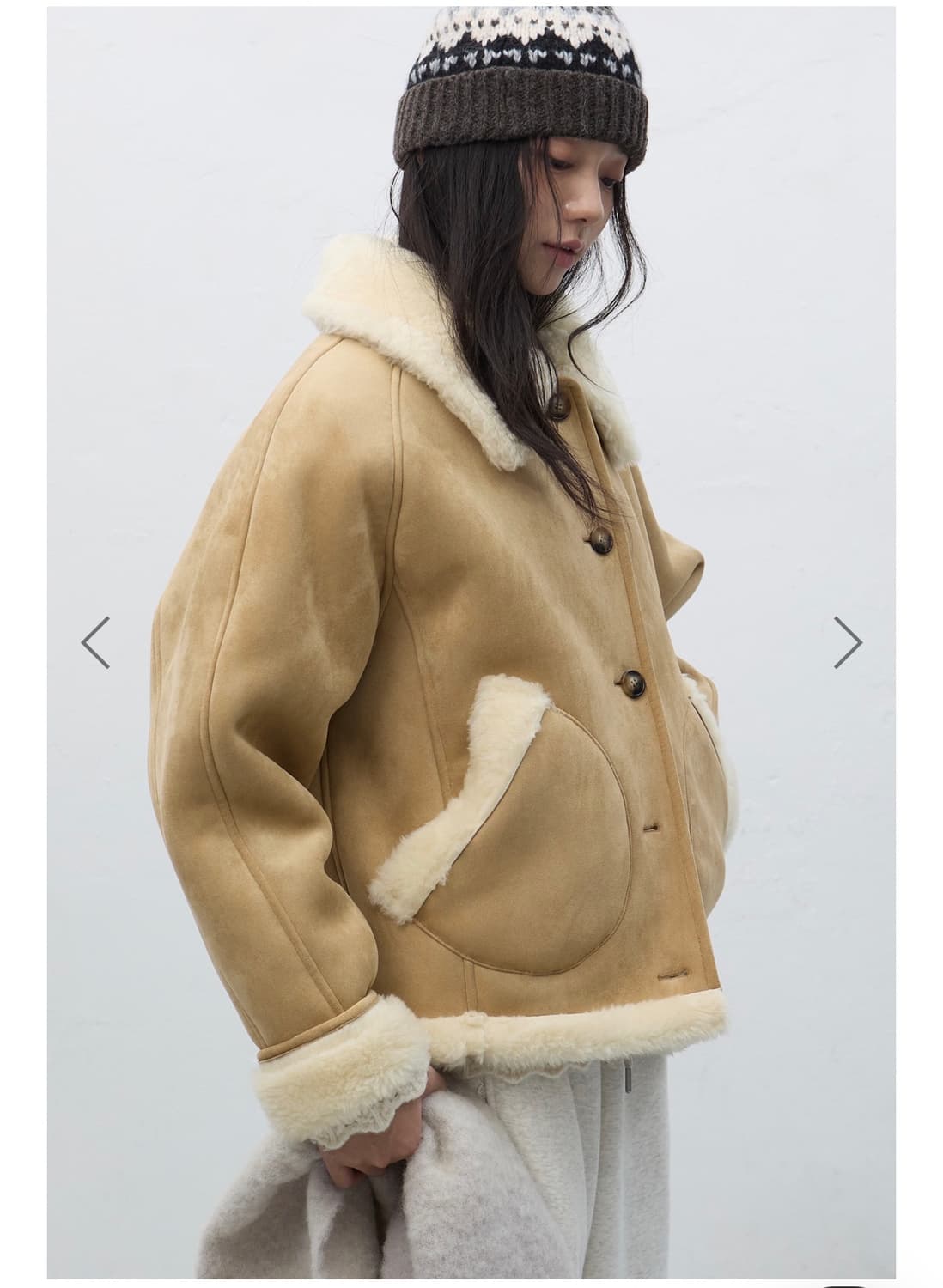 제너럴아이디어 무스탕 코트 S 상품이미지2