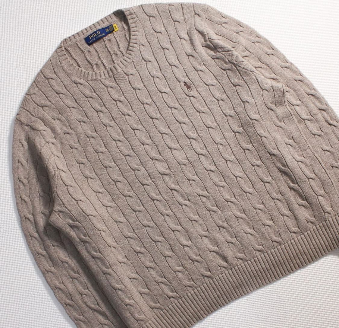 Polo 폴로 랄프로렌 베이지 케이블 니트  상품이미지3