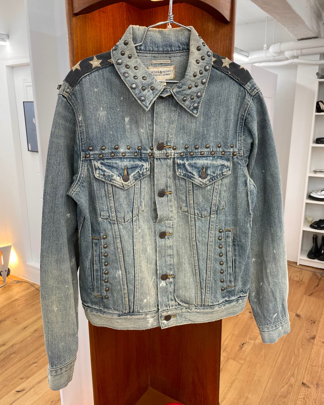 [S] 데님앤서플라이 랄프로렌 성조기 스터드 데님 자켓 상품이미지3