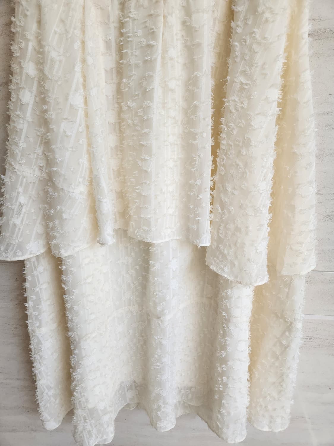 오즈세컨 슬리브리스 프린지 티어드 원피스 44~55사이즈 상품이미지5