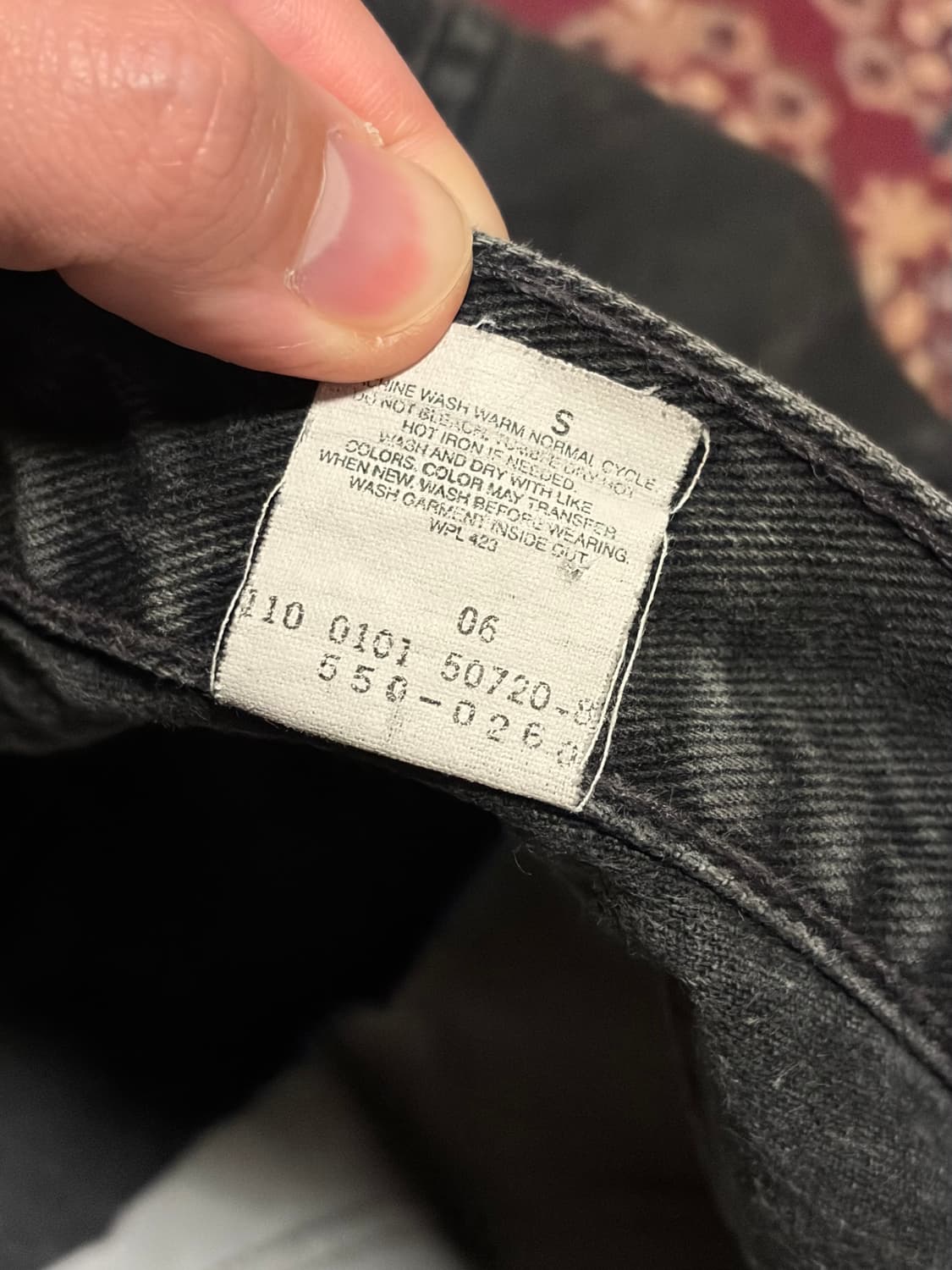 [38] 빈티지 01 리바이스 550-0260 블랙 데님팬츠 상품이미지6