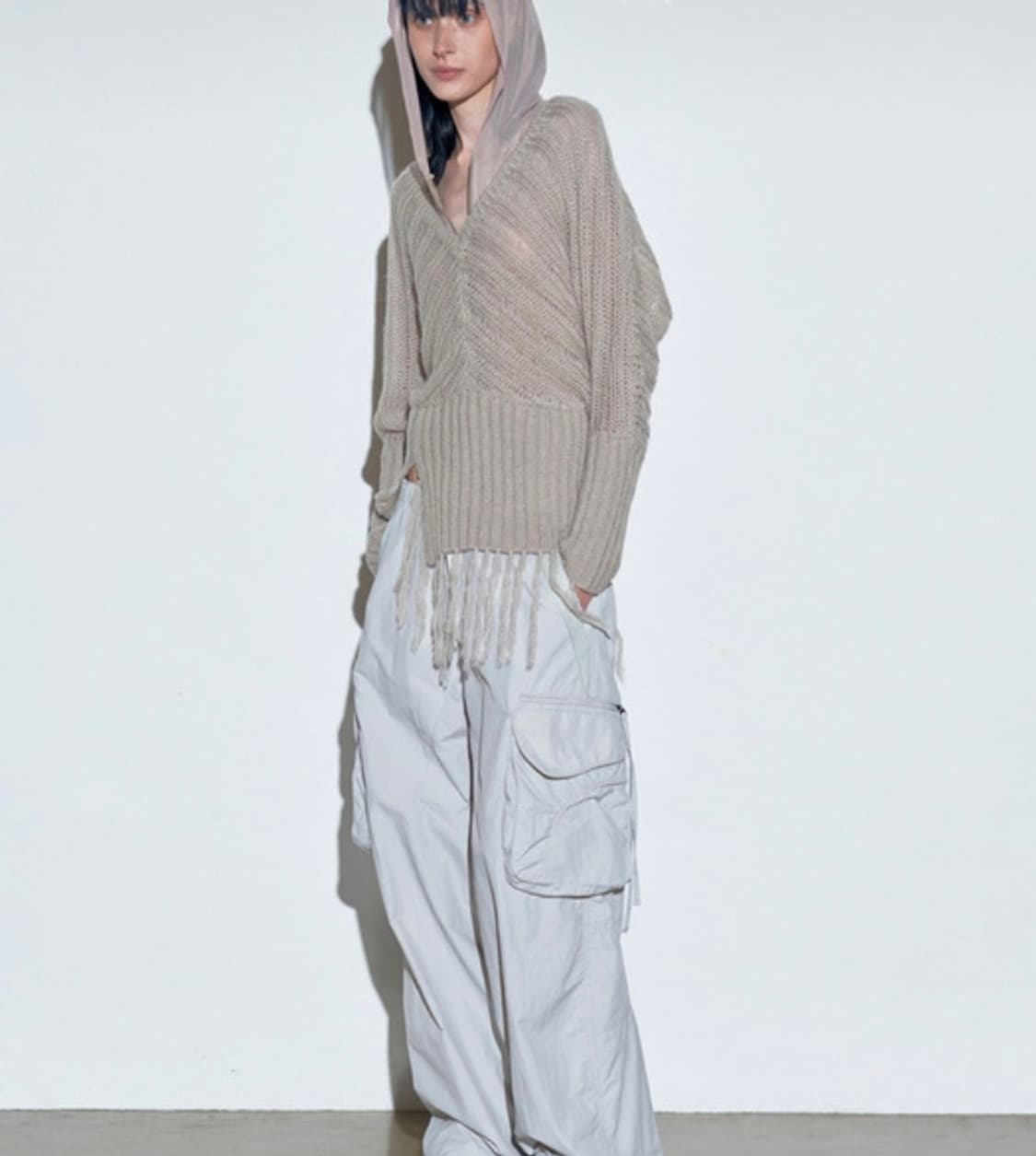 스컬프터Upside Down Two Way Sweater L.Gray 상품이미지3