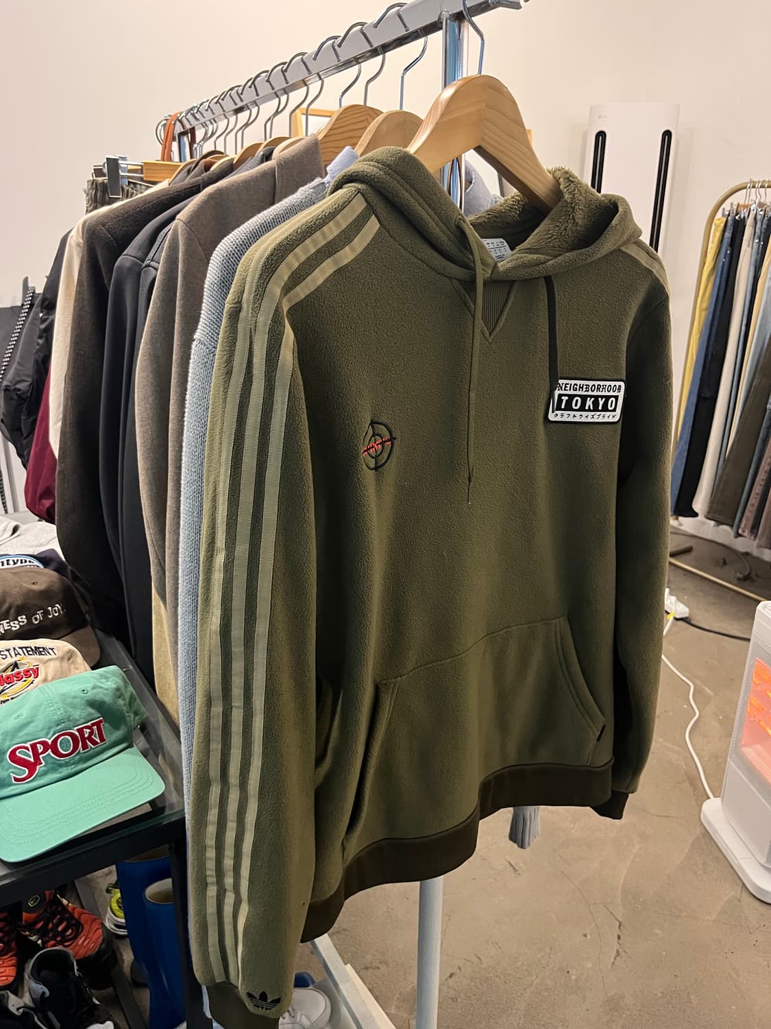 네이버후드x아디다스 후리스 후드티 상품이미지6