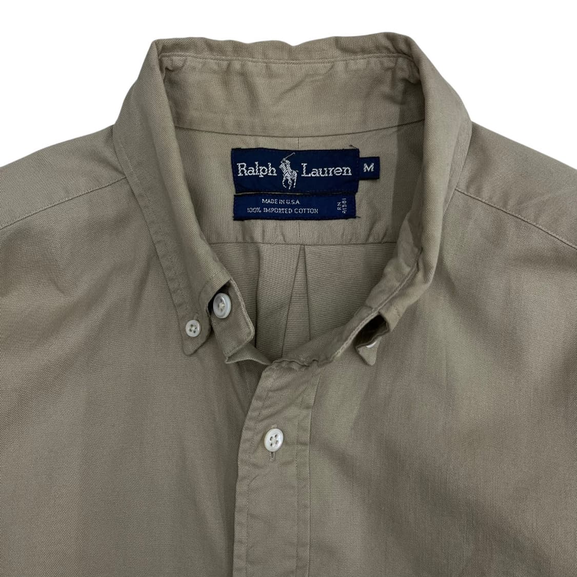 폴로 랄프로렌 왕관로고 베이지 셔츠 M 상품이미지5