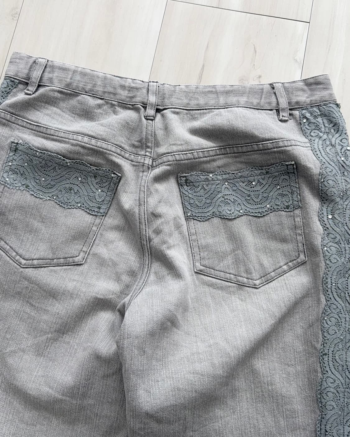 Lace-Detail Fairy Boots-cut Denim pants 상품이미지10