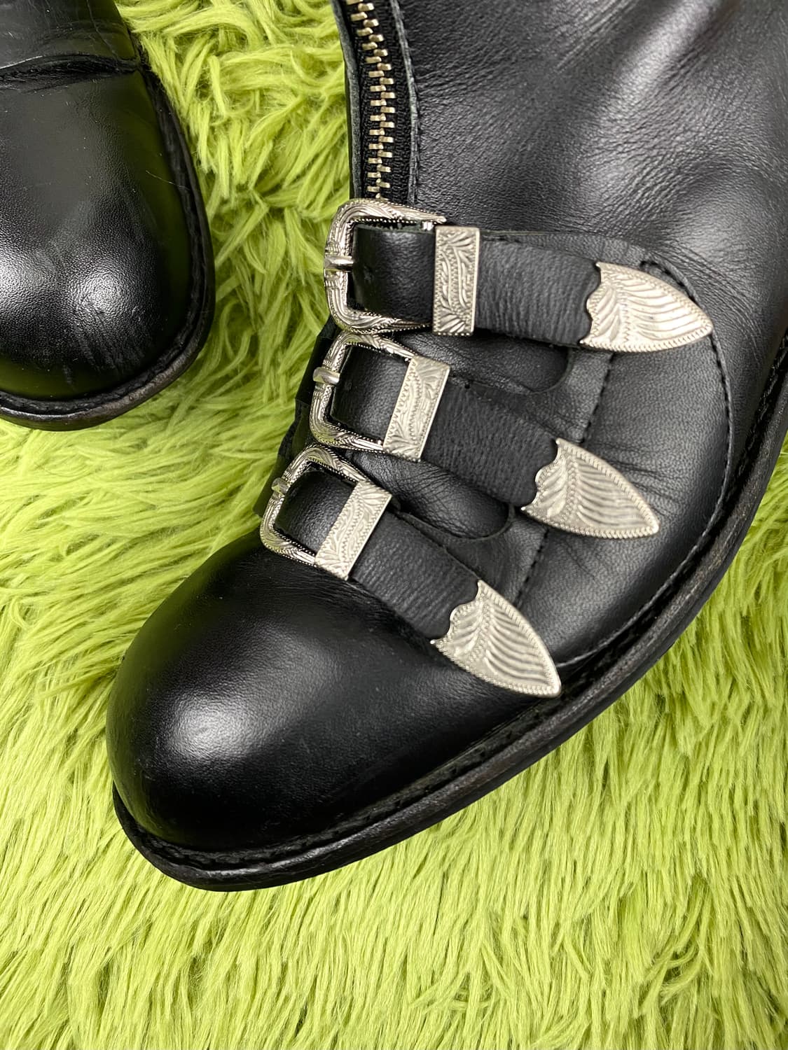 꼼 데 가르송 웨스턴 벨티드 레더 부츠 상품이미지6