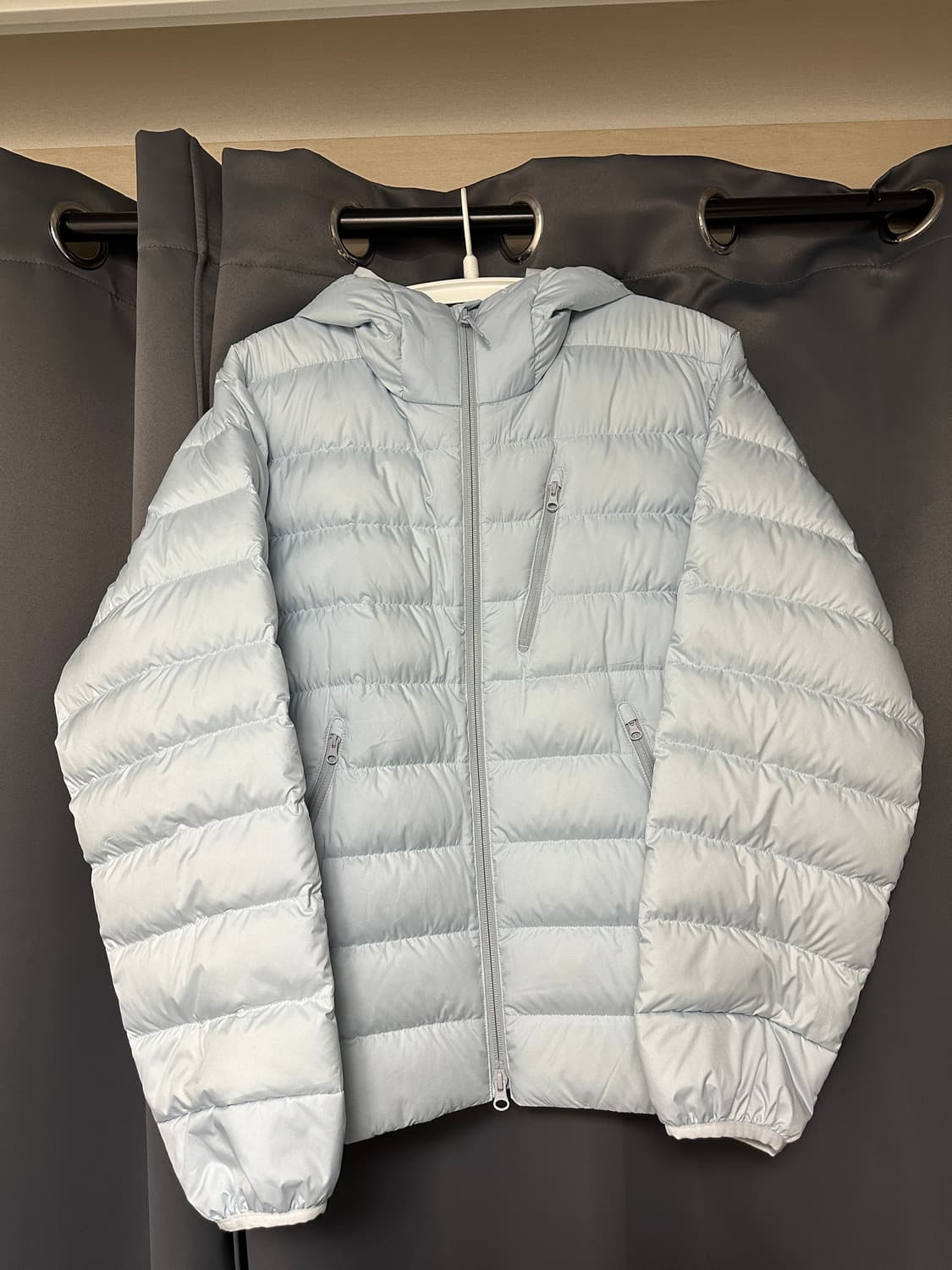 무신사스탠다드 시티 레저 후디드 라이트 다운 재킷 클라우디 블루 M사이즈 상품이미지1