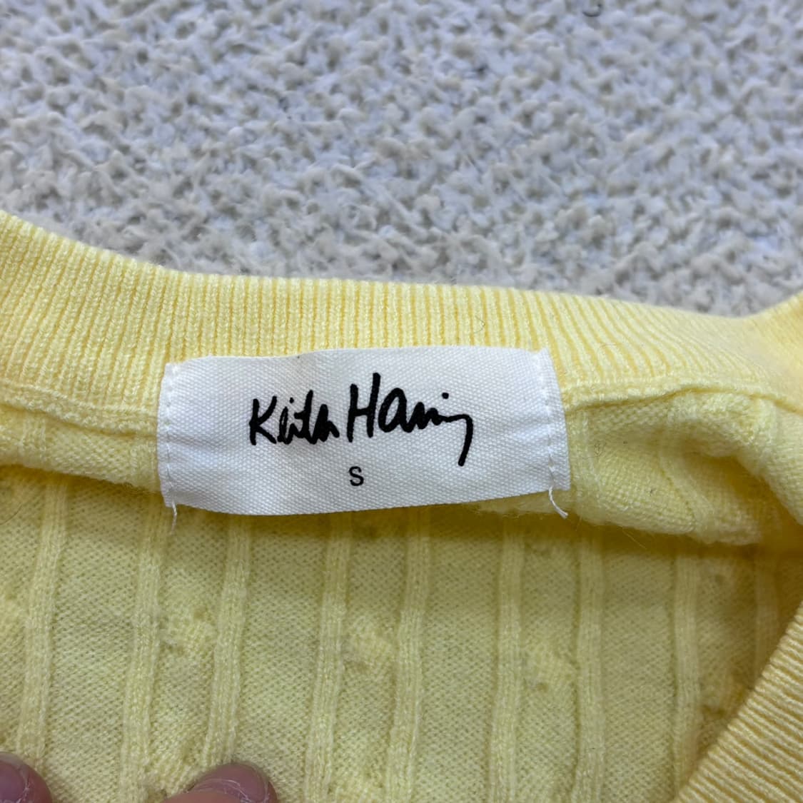 S 키스해링 케이블 긴팔 니트 0427E 상품이미지3