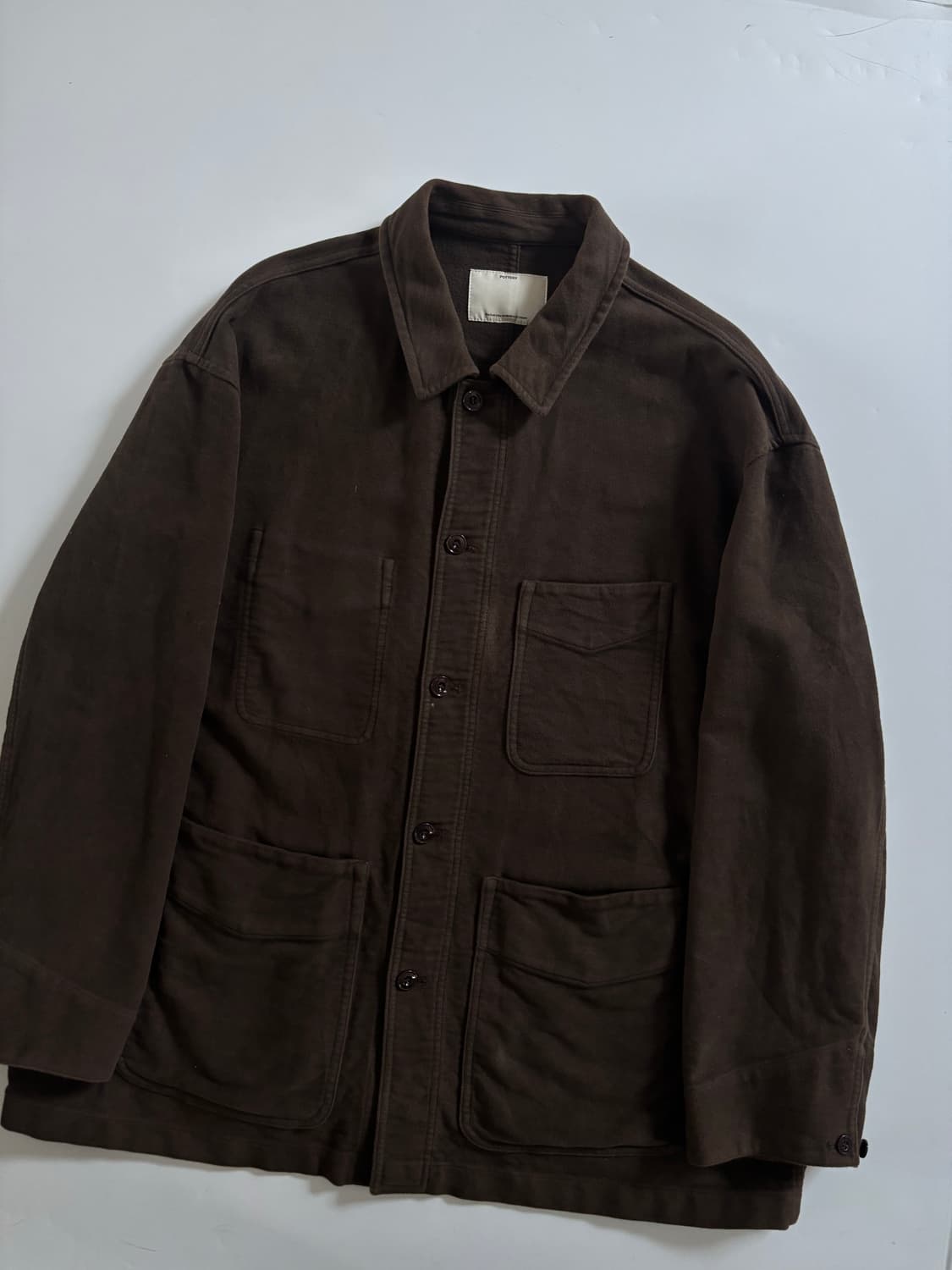 Pottery 포터리 브라운 코튼 셔츠 상품이미지2