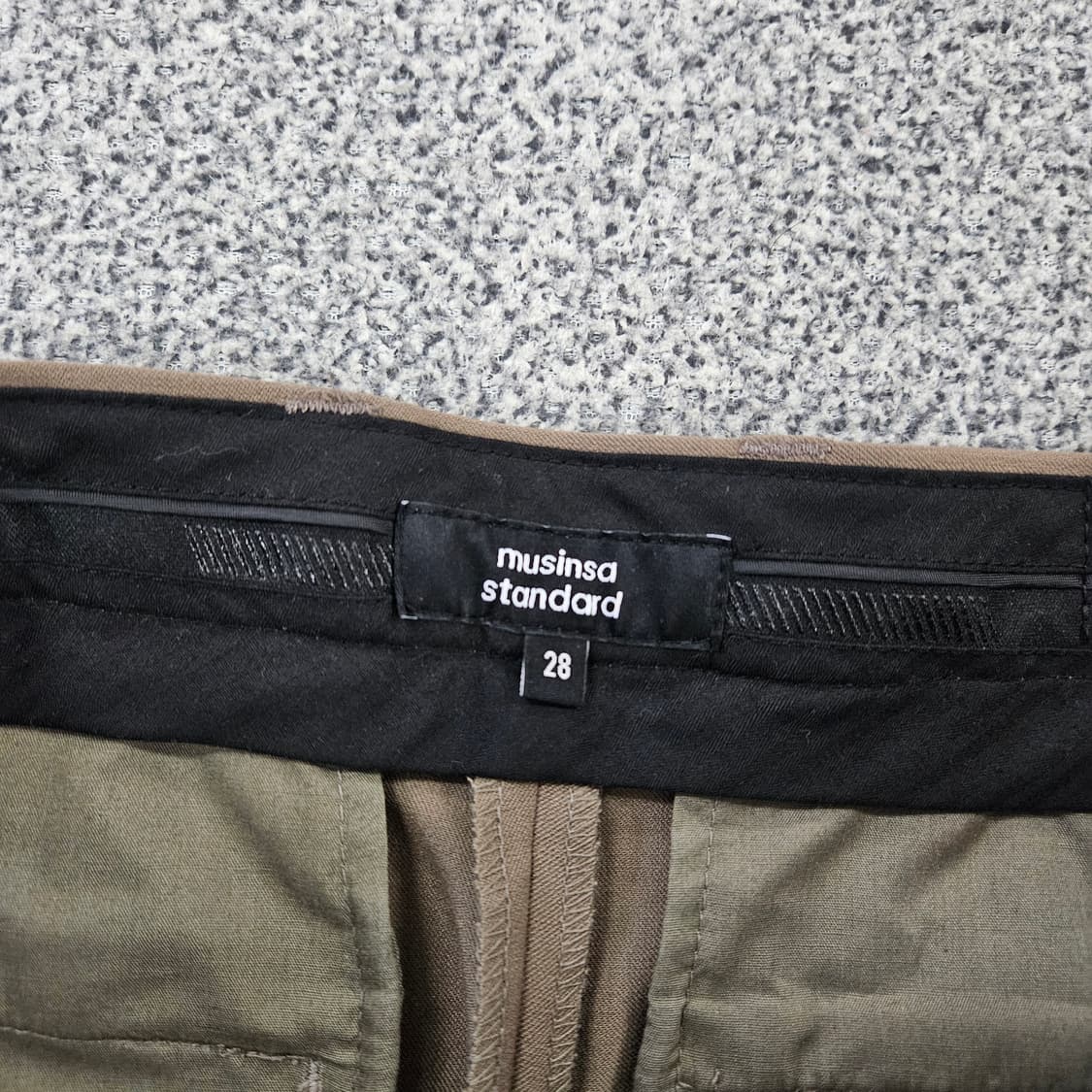 [28] 무신사스탠다드 베이지 핀턱 와이드 팬츠 바지 1106JM1 상품이미지3