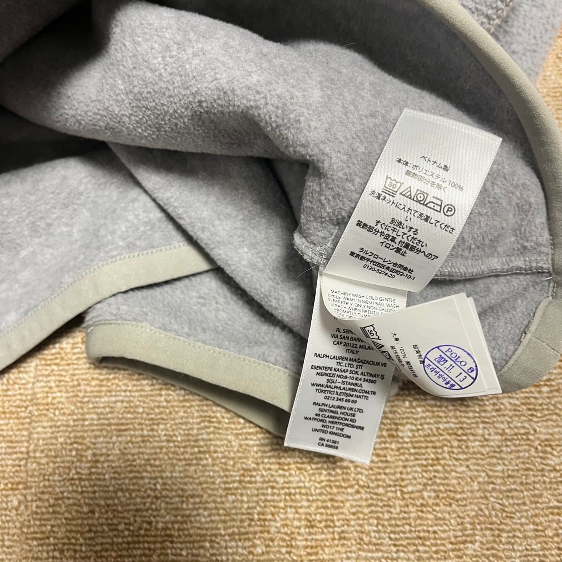 폴로 성조기 하프집업 후리스 상품이미지4