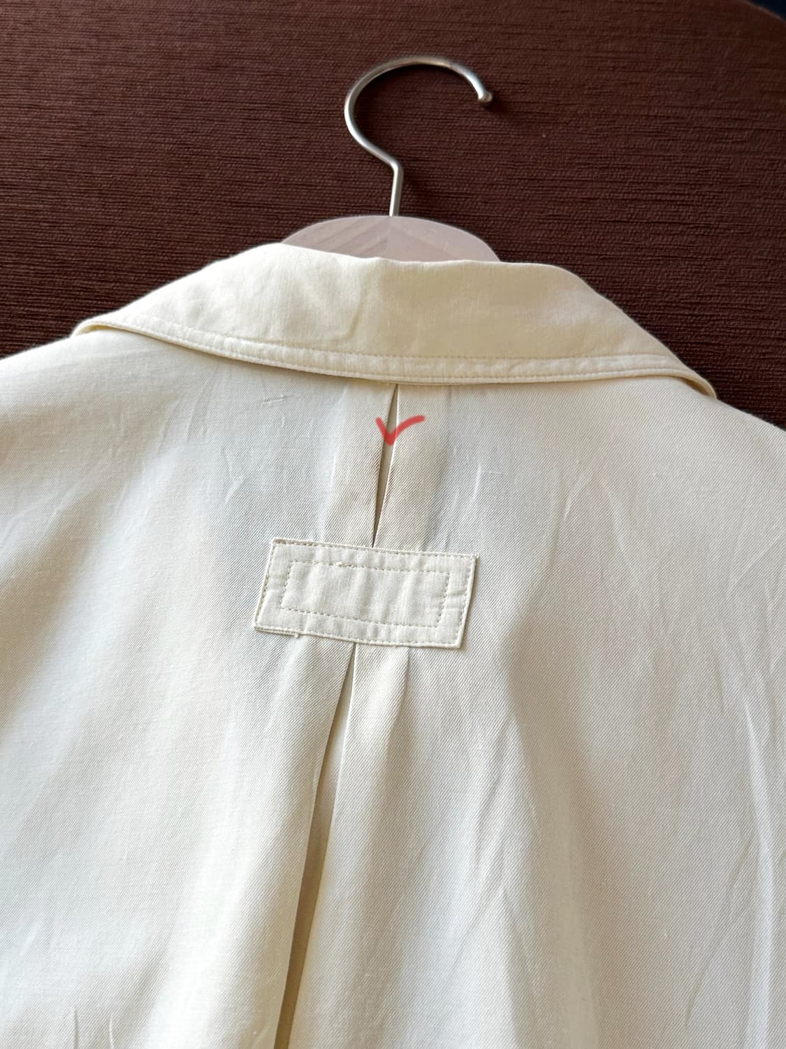 Natural silk cotton design stitch shirt  상품이미지6