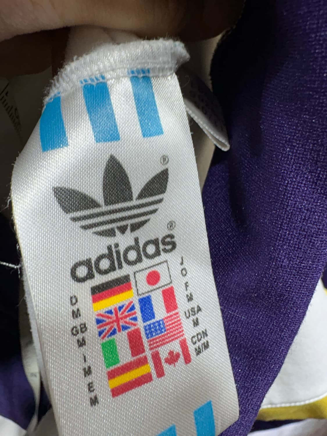 M 아디다스 파이어버드 스펠링 로고 배색 베스킷볼 퍼플 트랙탑 상품이미지8