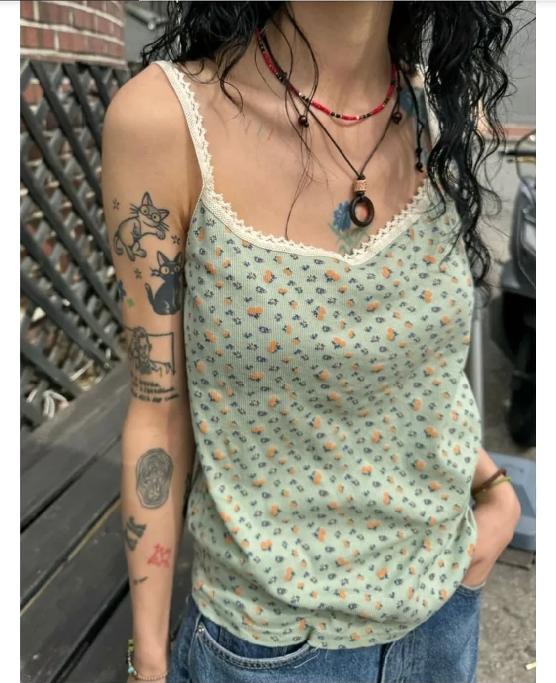 모래하우스 sage lace sleeveless 나시 상품이미지1