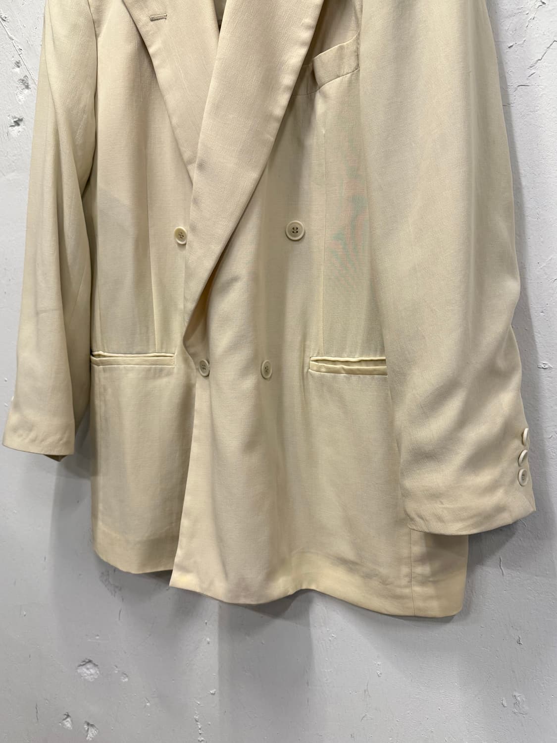  L) LANVIN Paris Double-Breasted Tencel  상품이미지5