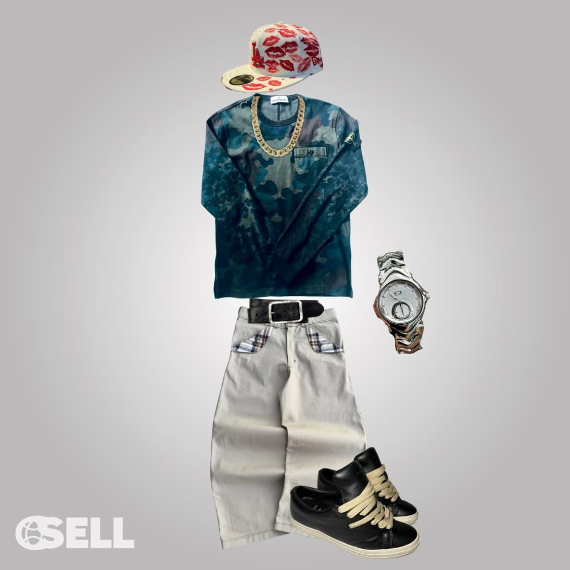 스톤아일랜드 카모 맨투맨 상품이미지2