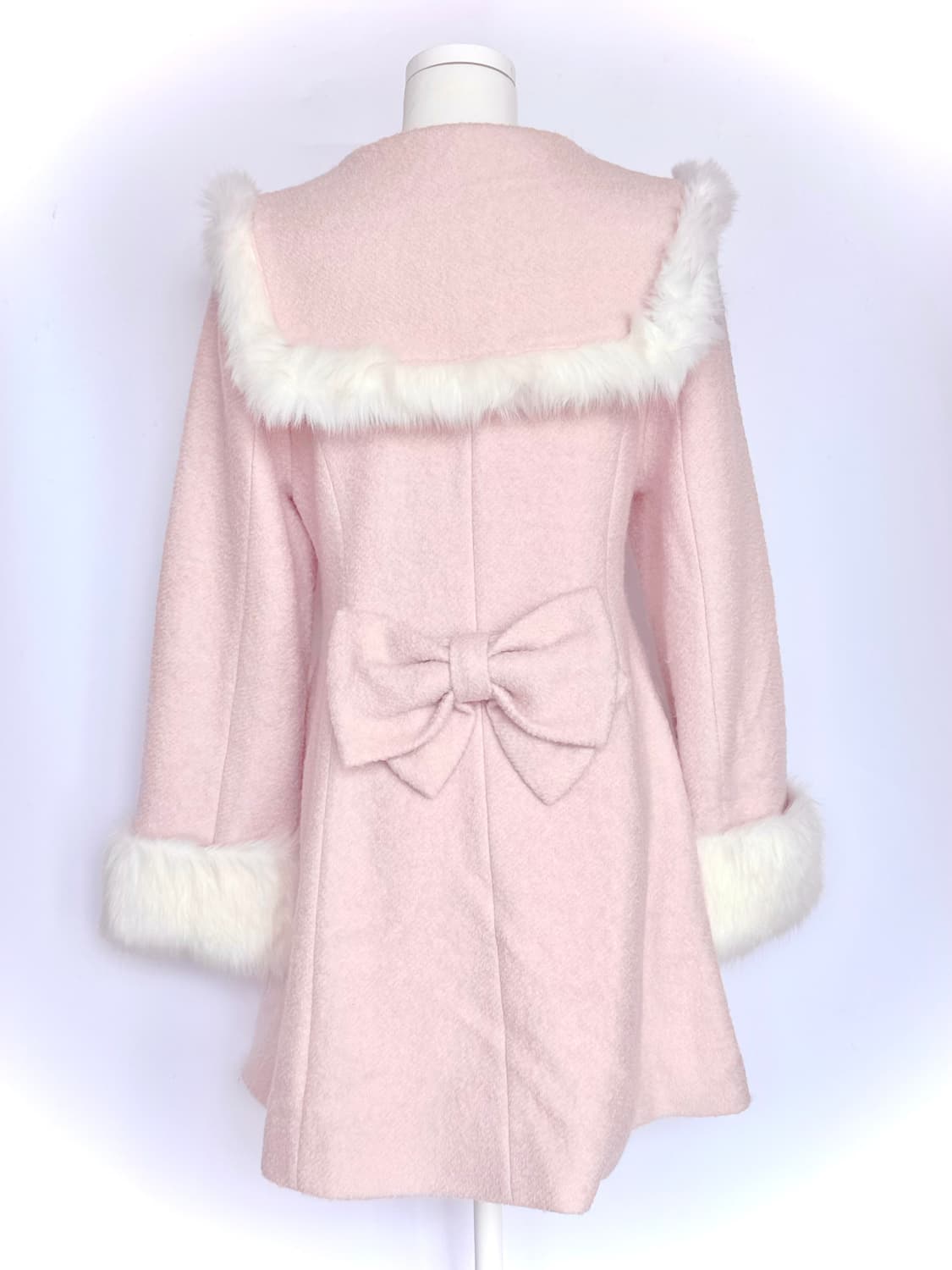 히메갸루 리즈리사 핑크 세일러 퍼 트리밍코트 로리타 양산형 상품이미지5