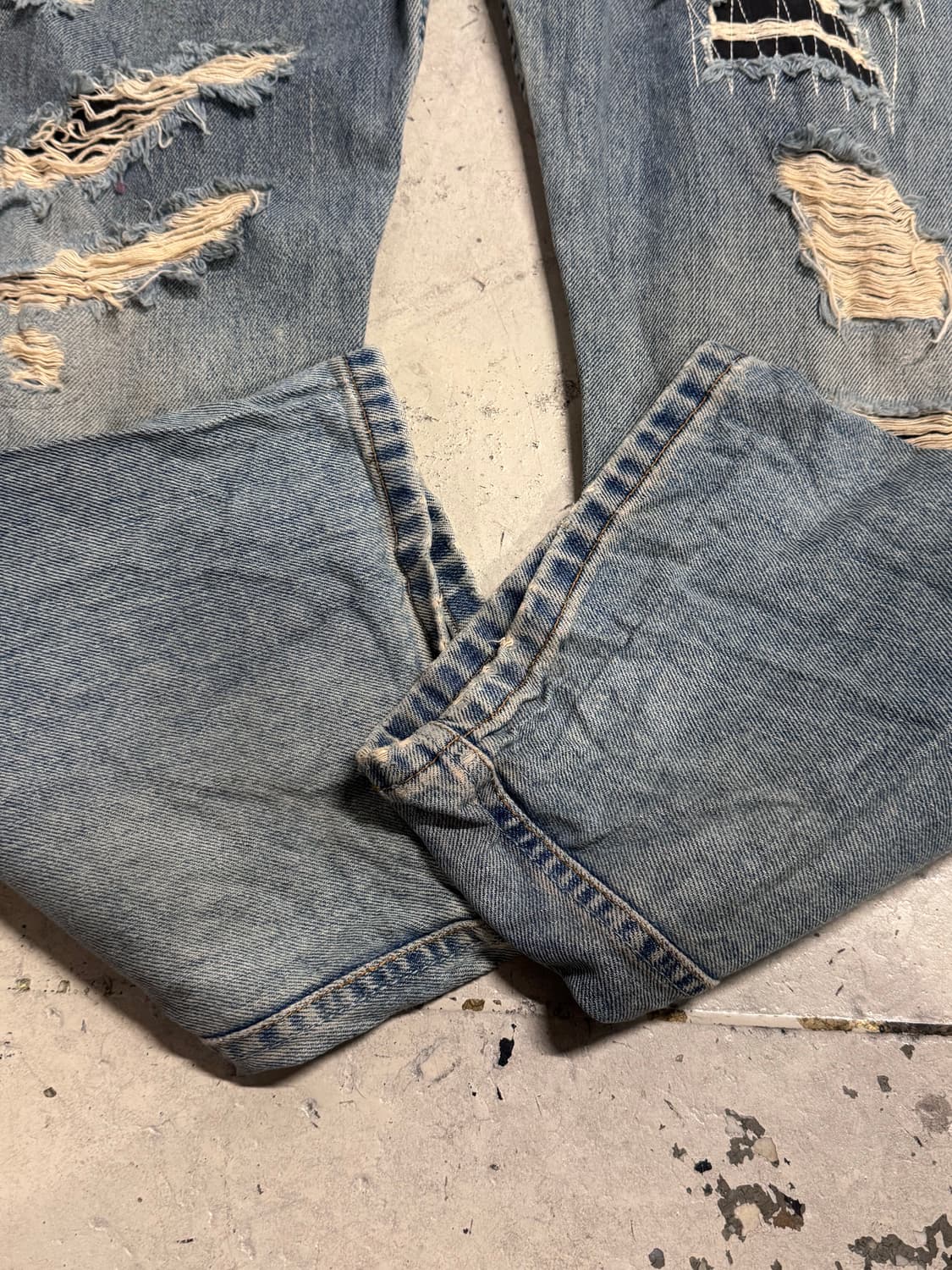 No.05 Jeans 디스트로이드 와이드 데님팬츠 상품이미지4