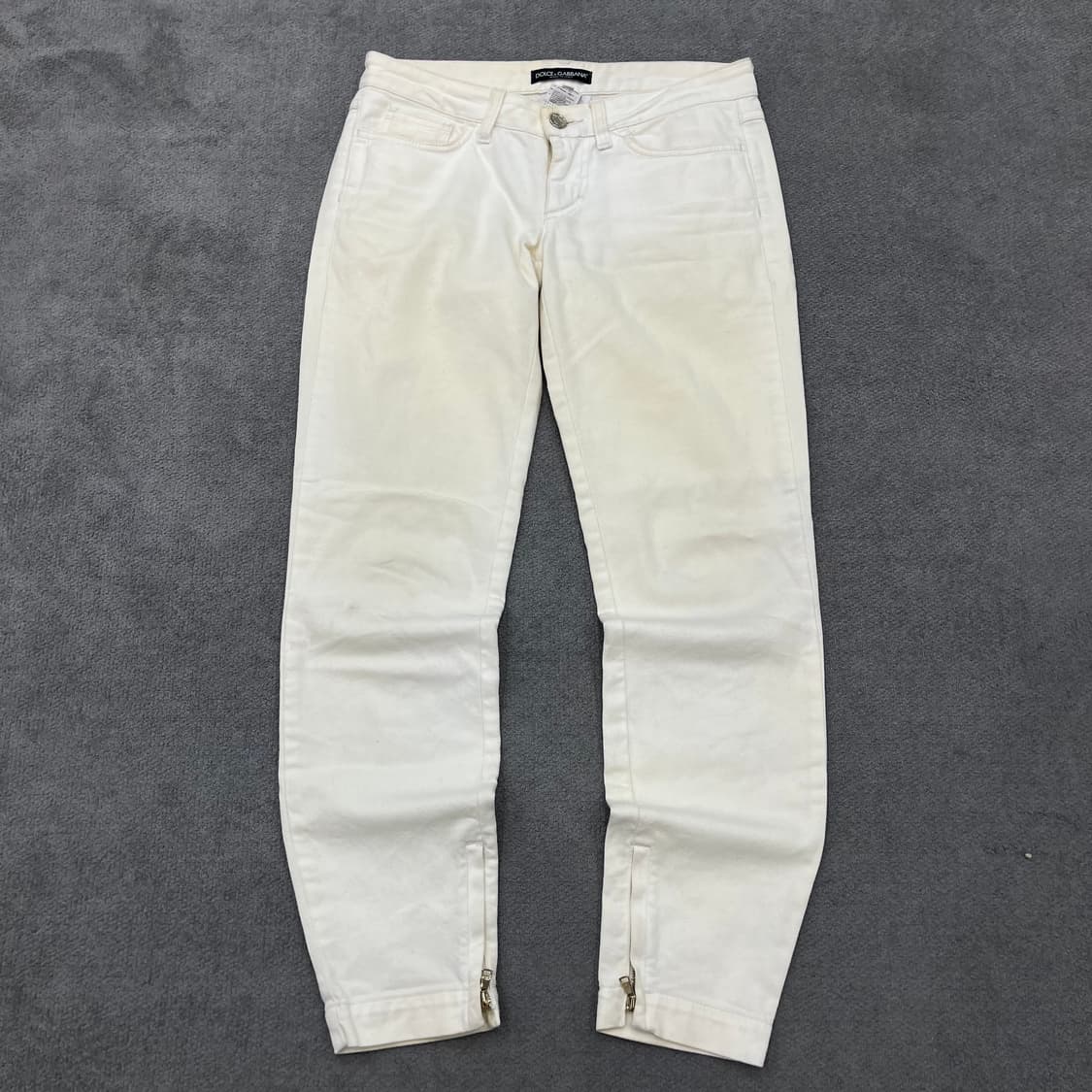 36 돌체앤가바나 여성 화이트 데님 팬츠 상품이미지1