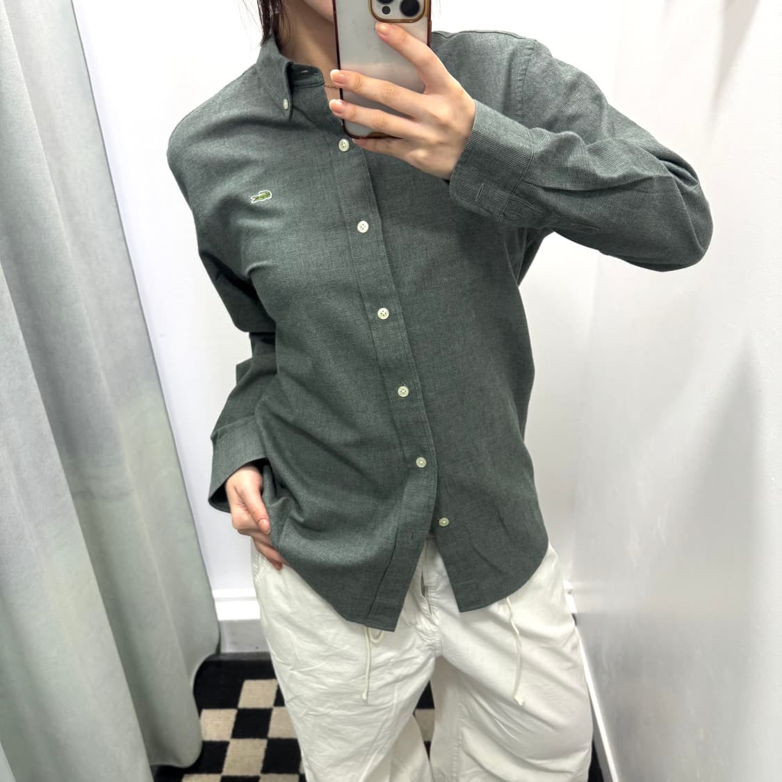 라코스테 그린 체크 레귤러핏 셔츠  상품이미지1