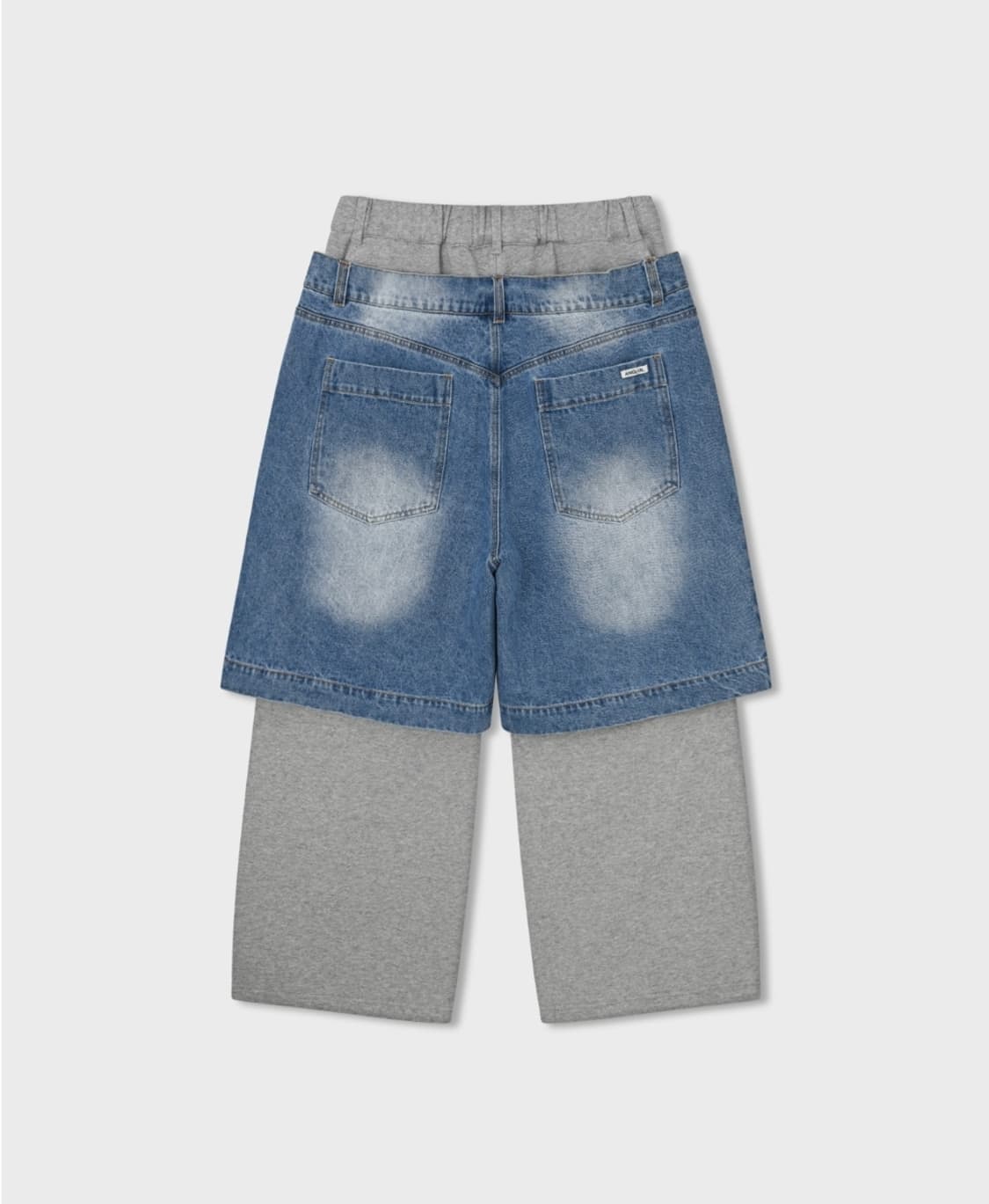 앵글런 데님 레어어드 팬츠 Denim Layered Sweat Pants 상품이미지2