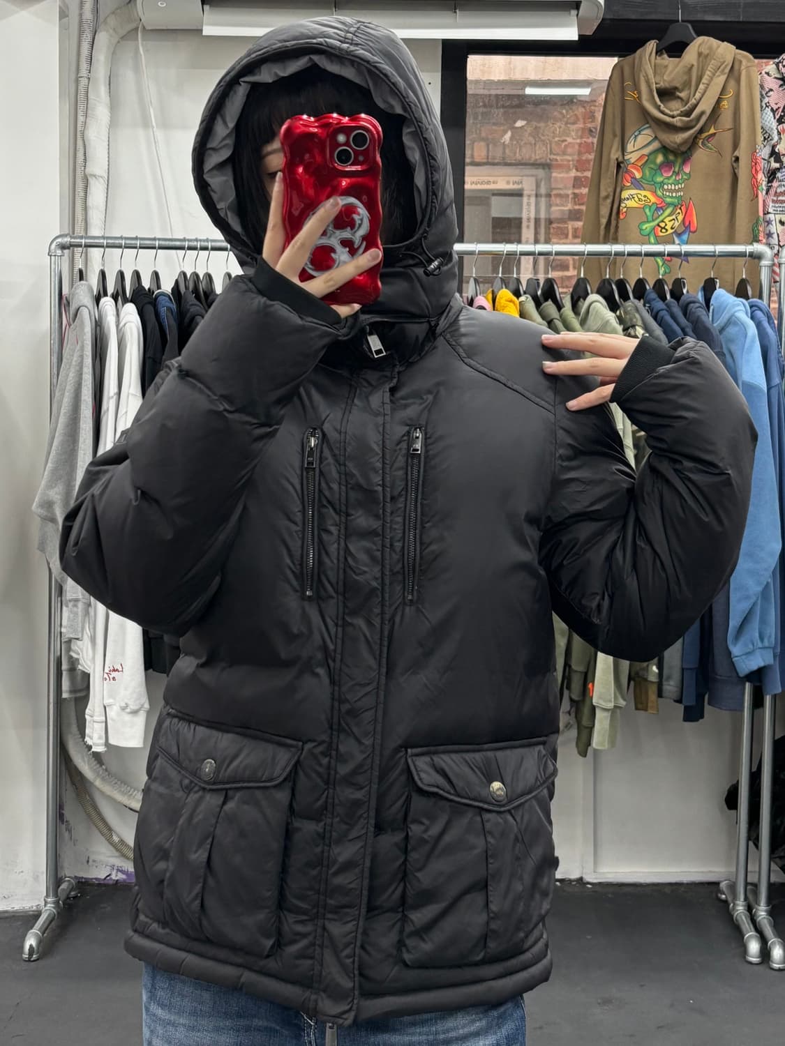 아르마니 익스체인지 덕다운 패딩 상품이미지4