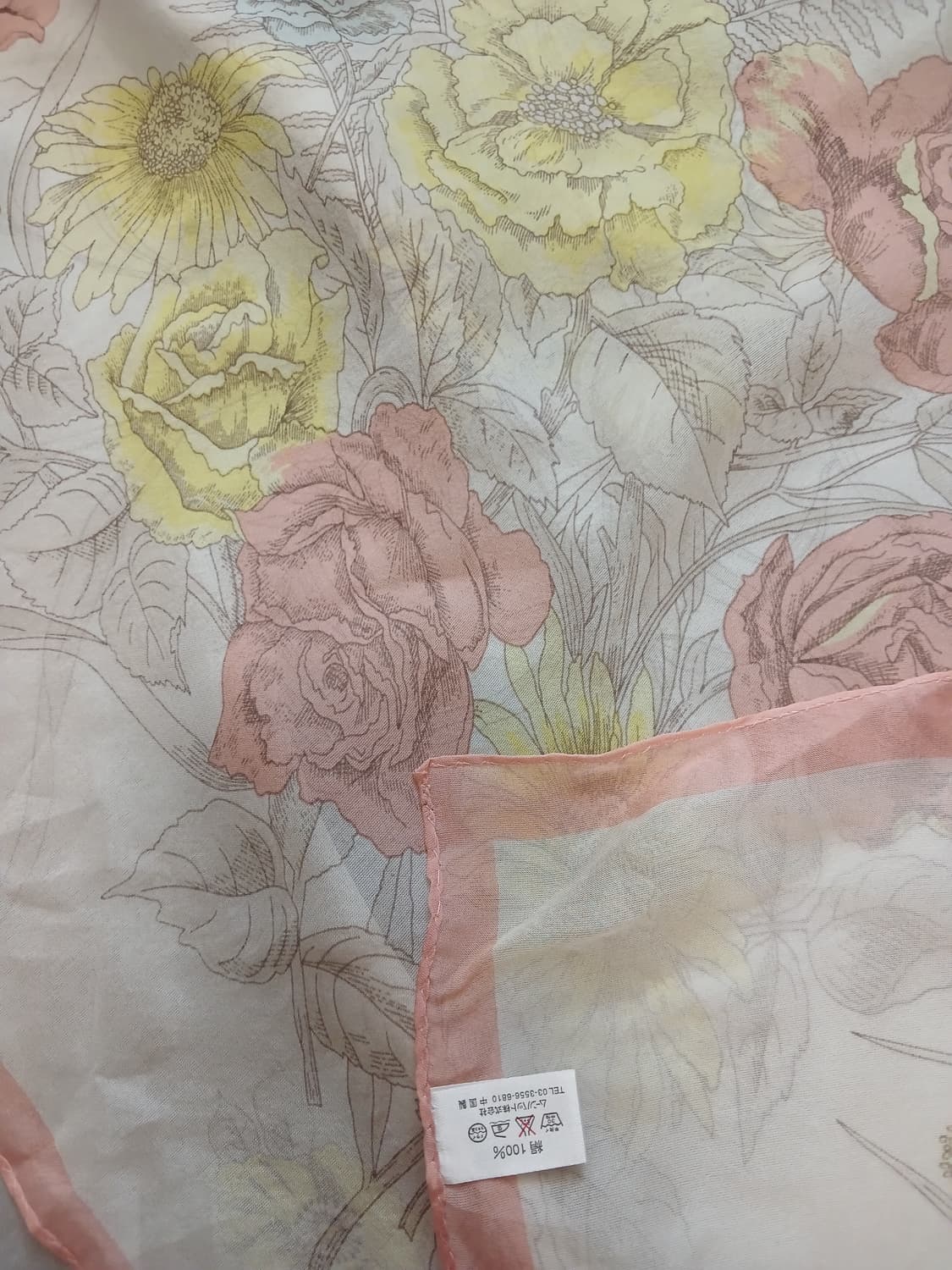 로즈 실크 스카프  상품이미지2