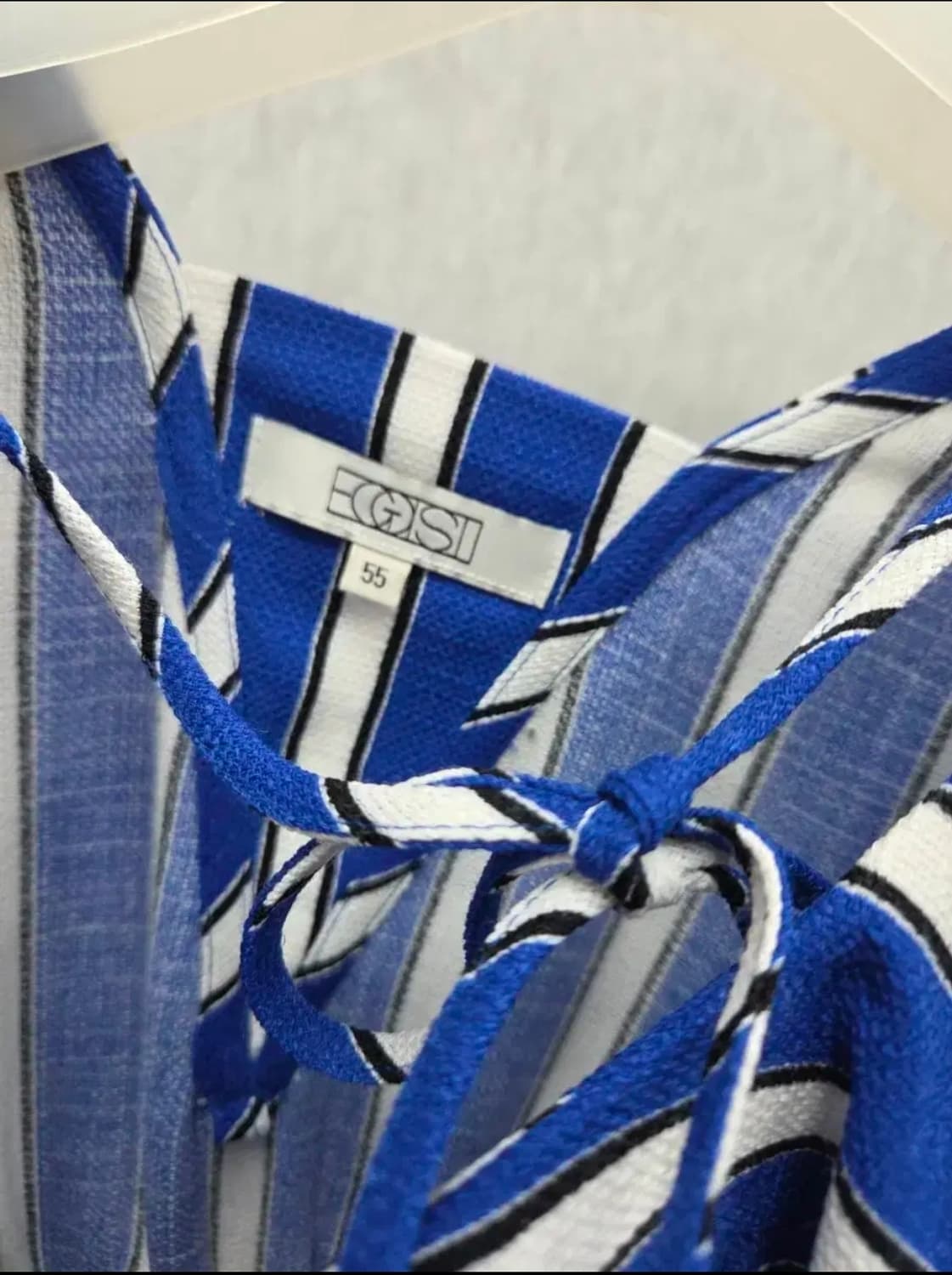 여성 M 에고이스트 스트라이프 빅 카라 원피스 상품이미지5