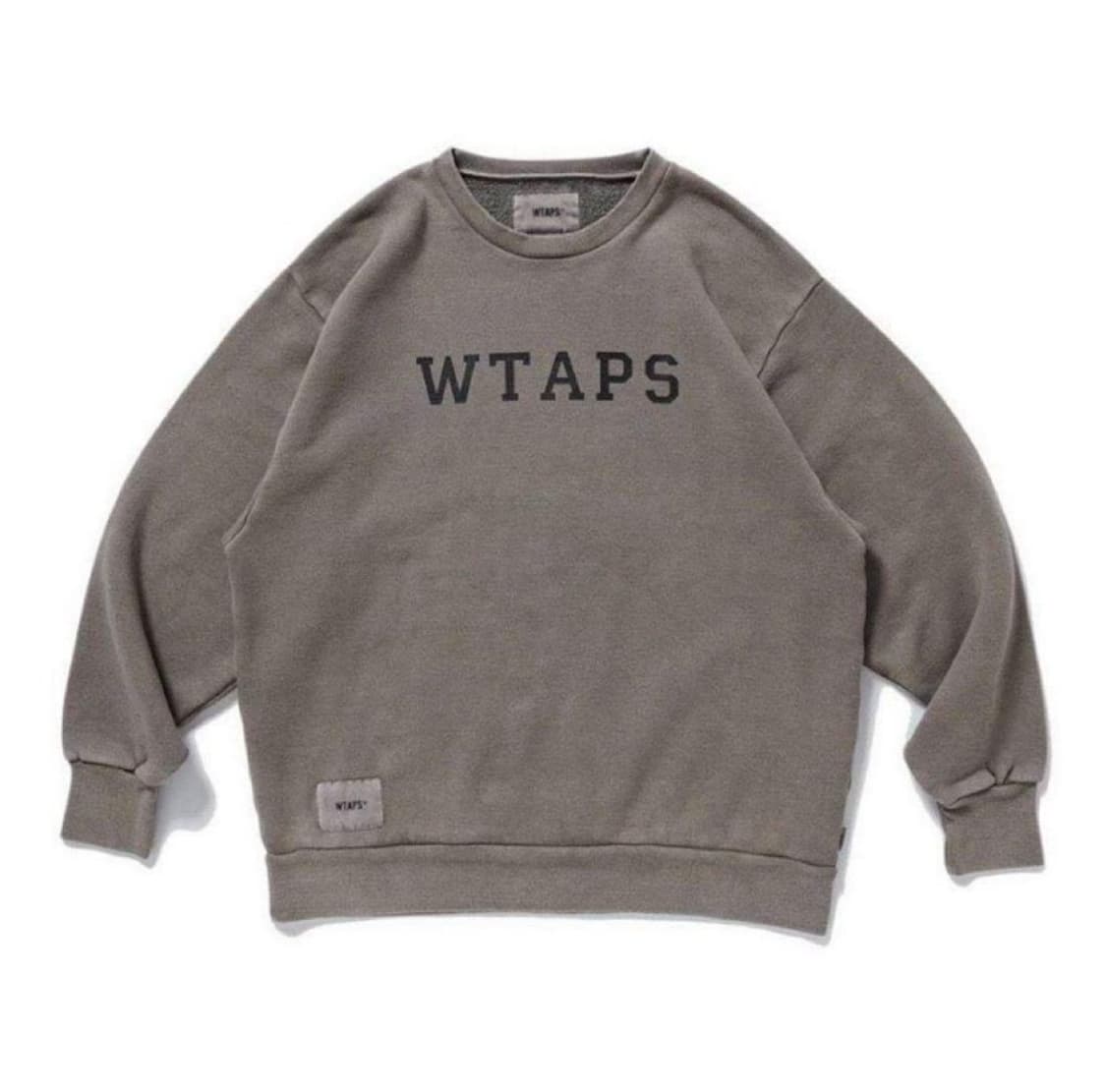 [L] 더블탭스 컬리지 디자인 크루넥 맨투맨 그레이 19AW 상품이미지1