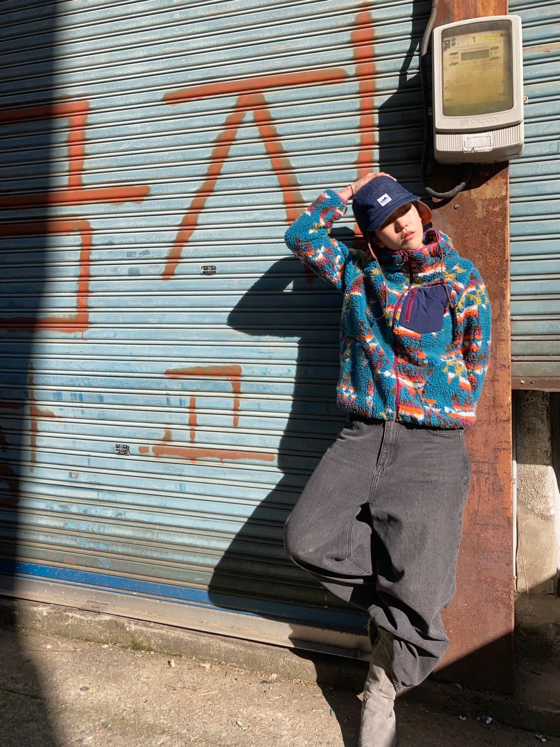 Titicaca 에스닉 패턴 쉐르파 플리스 후드 집업  상품이미지3