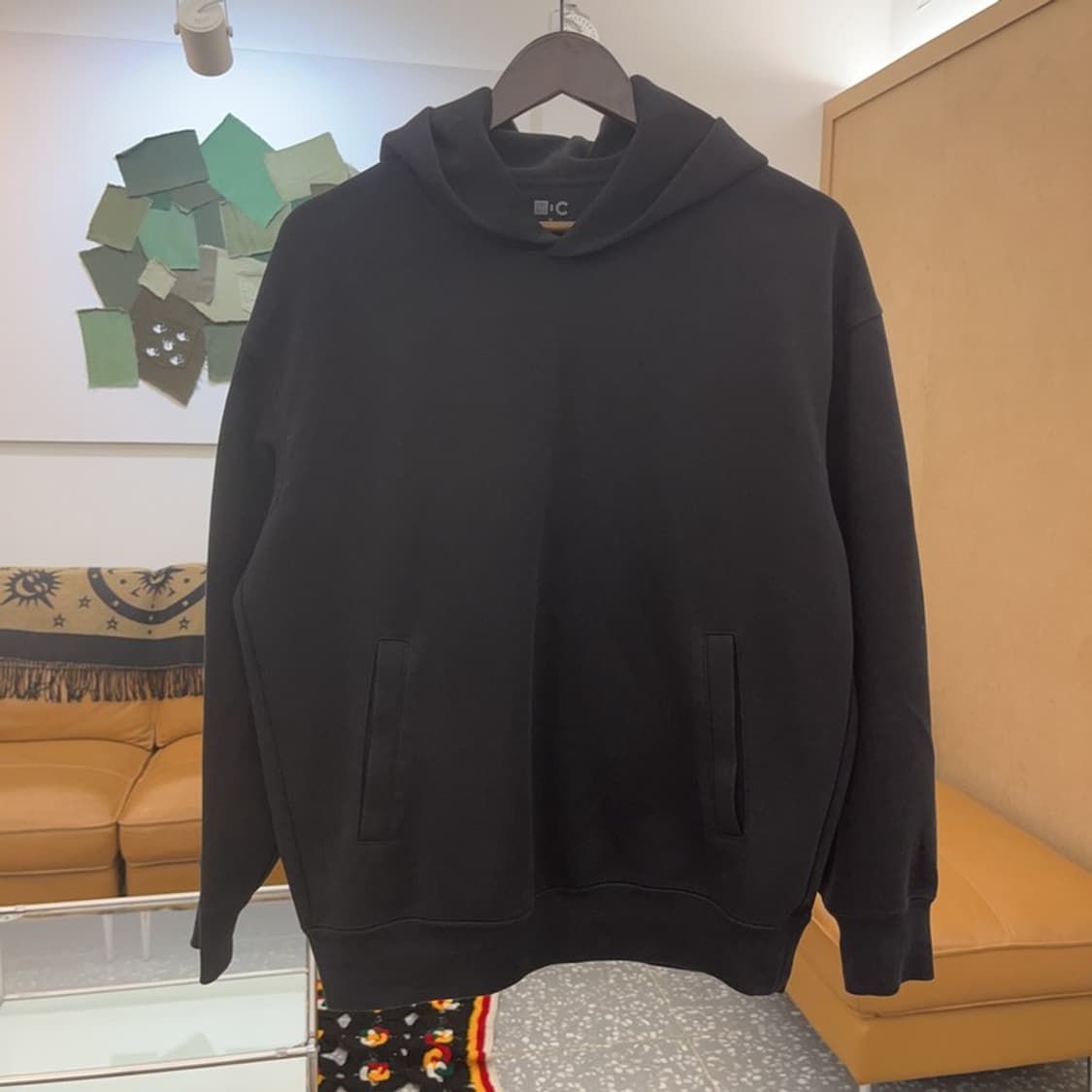 유니클로 C 풀오버 무지 후드티 M C06488 상품이미지3