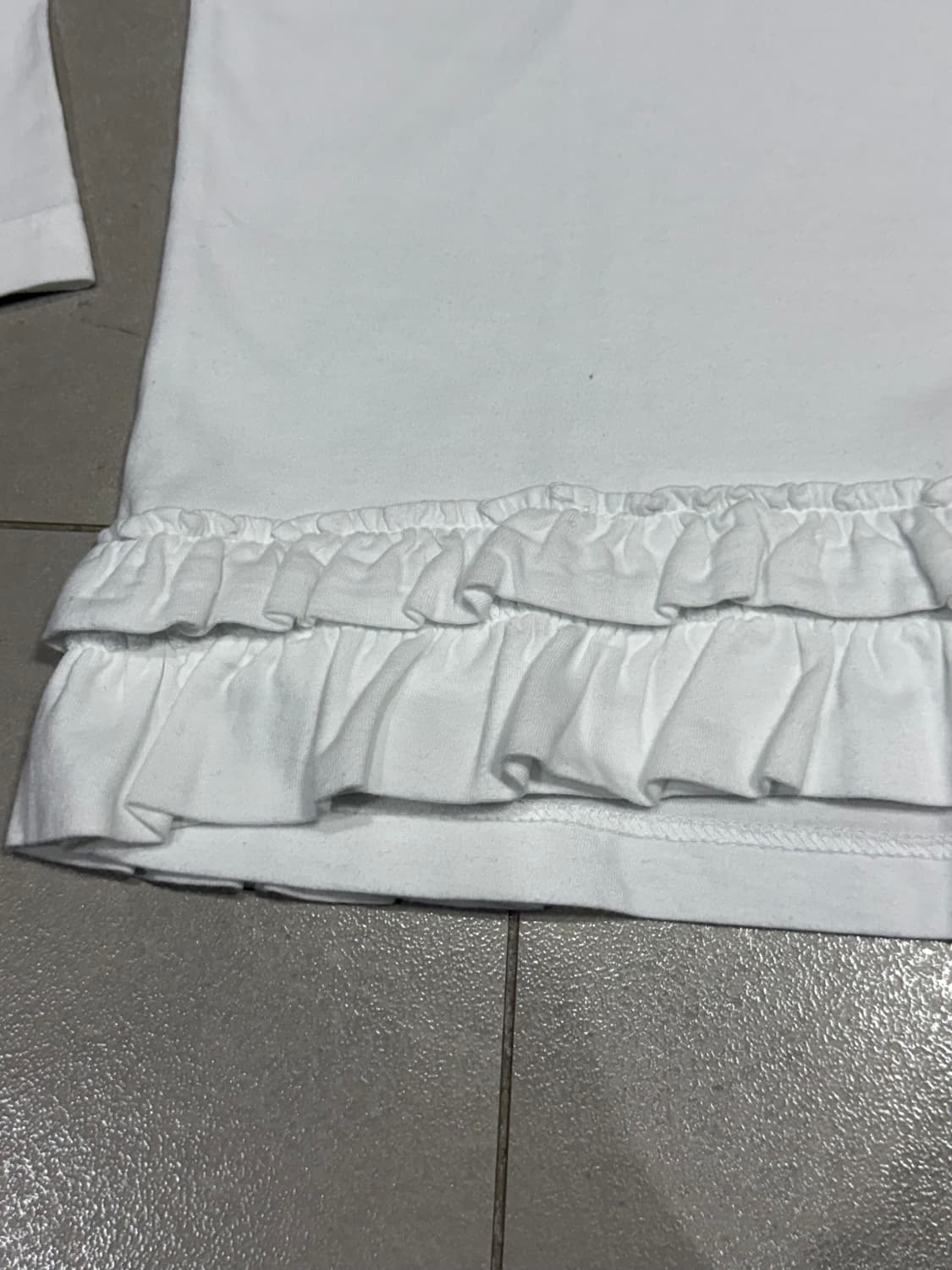 2016 꼼데가르송 이중 프릴 밑단 레이어드용 긴팔 티셔츠 상품이미지2