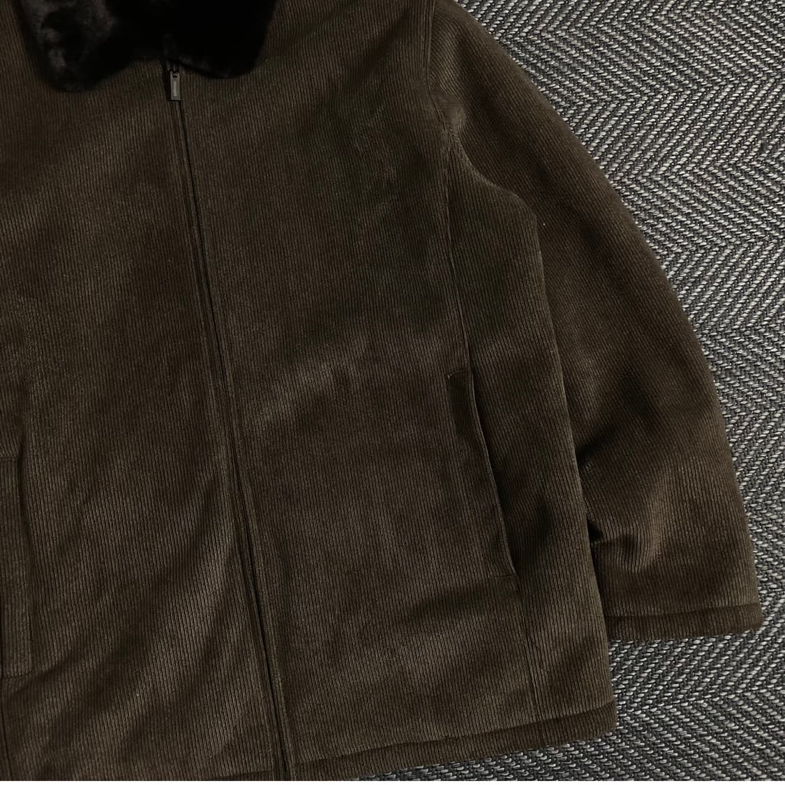Nottinghill 브라운 코듀로이 퍼 자켓o 4133 상품이미지2