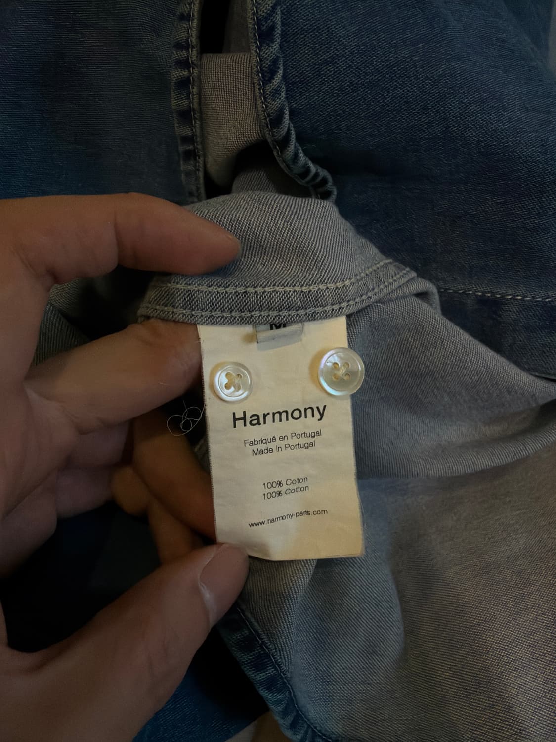 Harmony 데님 반팔 셔츠 상품이미지3