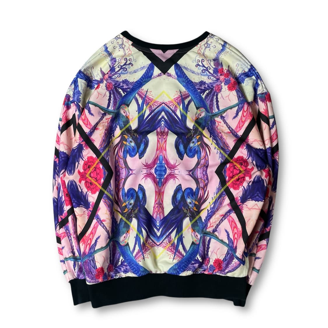 아디다스 핑크 블루 트레포일 프린팅 맨투맨 상품이미지2