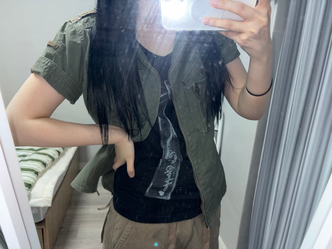 y2k 반팔 자켓 상품이미지1