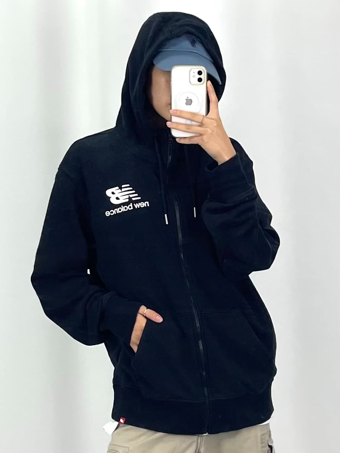 [2XL]뉴발란스 블랙 후드 집업  상품이미지2