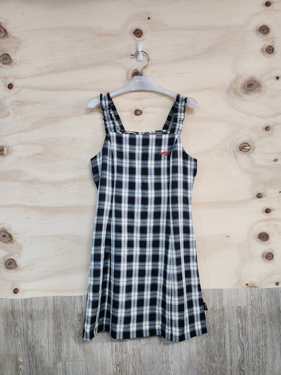 446) 하트클럽 체크 끈 원피스 상품이미지1