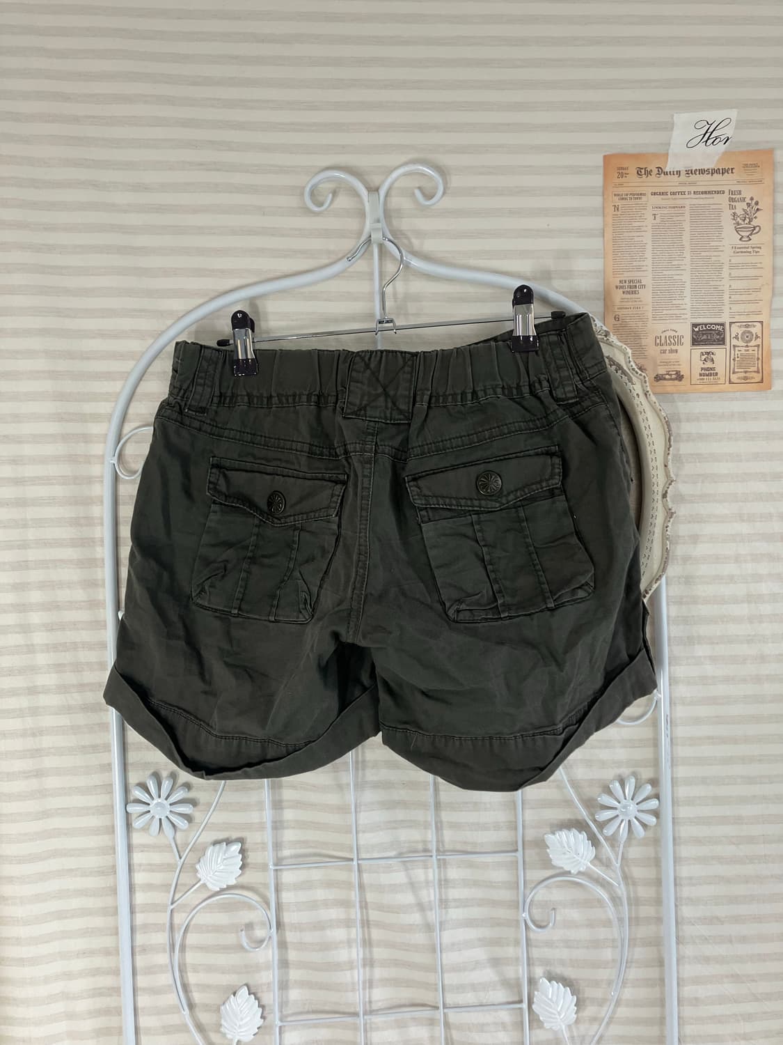 jpn vintage y2k khaki cargo half pants 상품이미지2