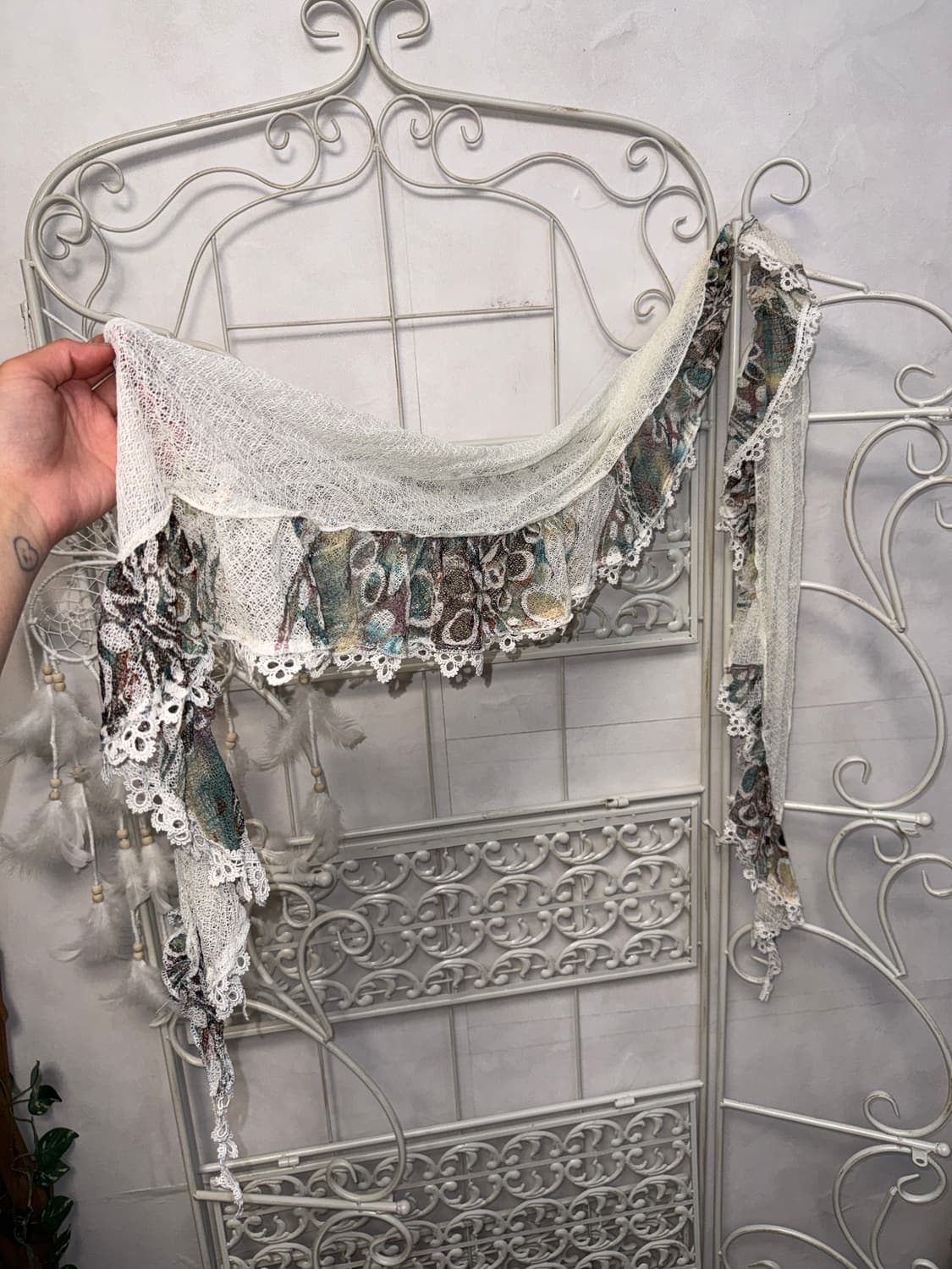 Blue brown fairy lace scarf 상품이미지2