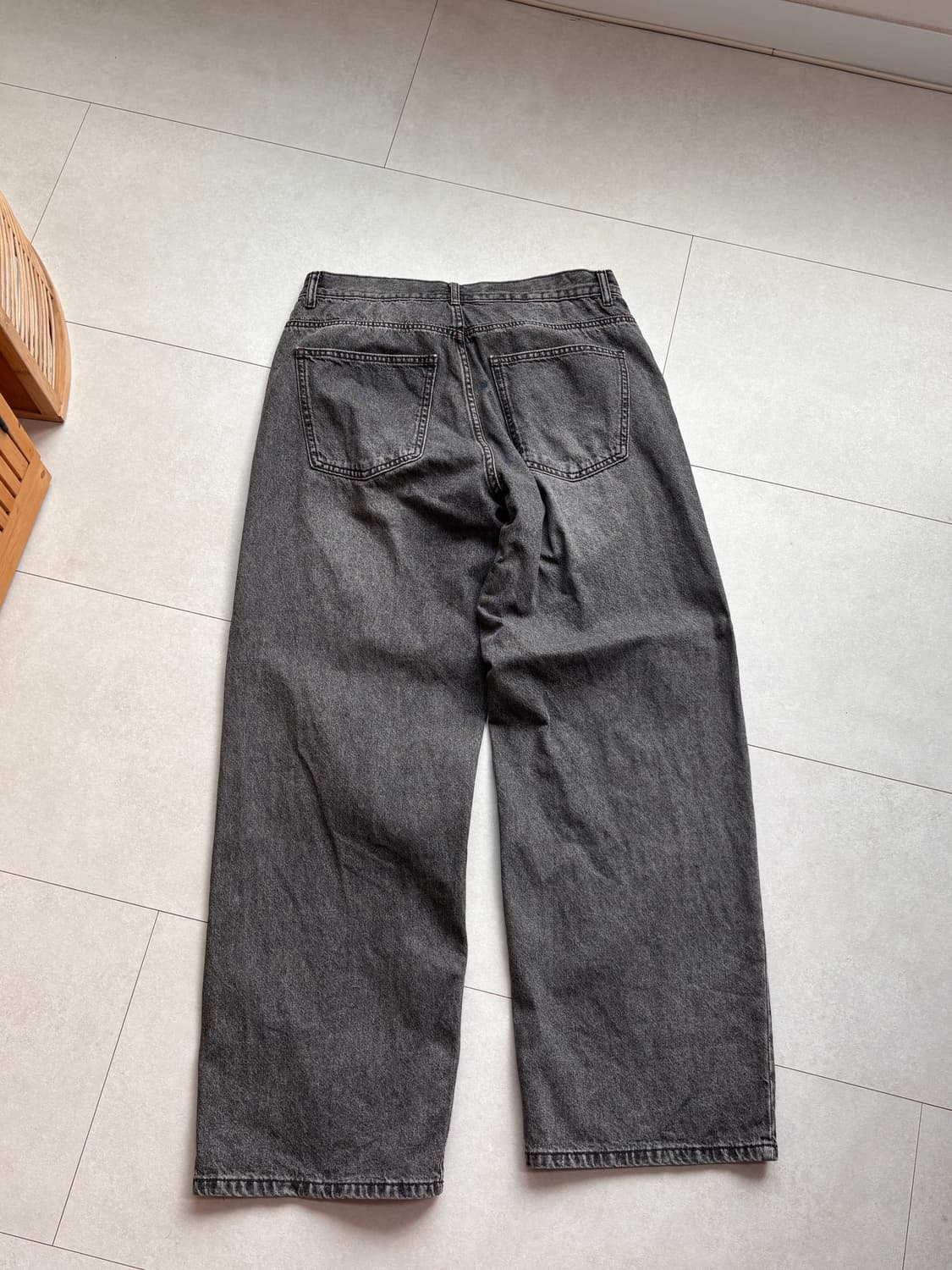 흔치 않은 브라운 차콜 워싱 데님팬츠  상품이미지5