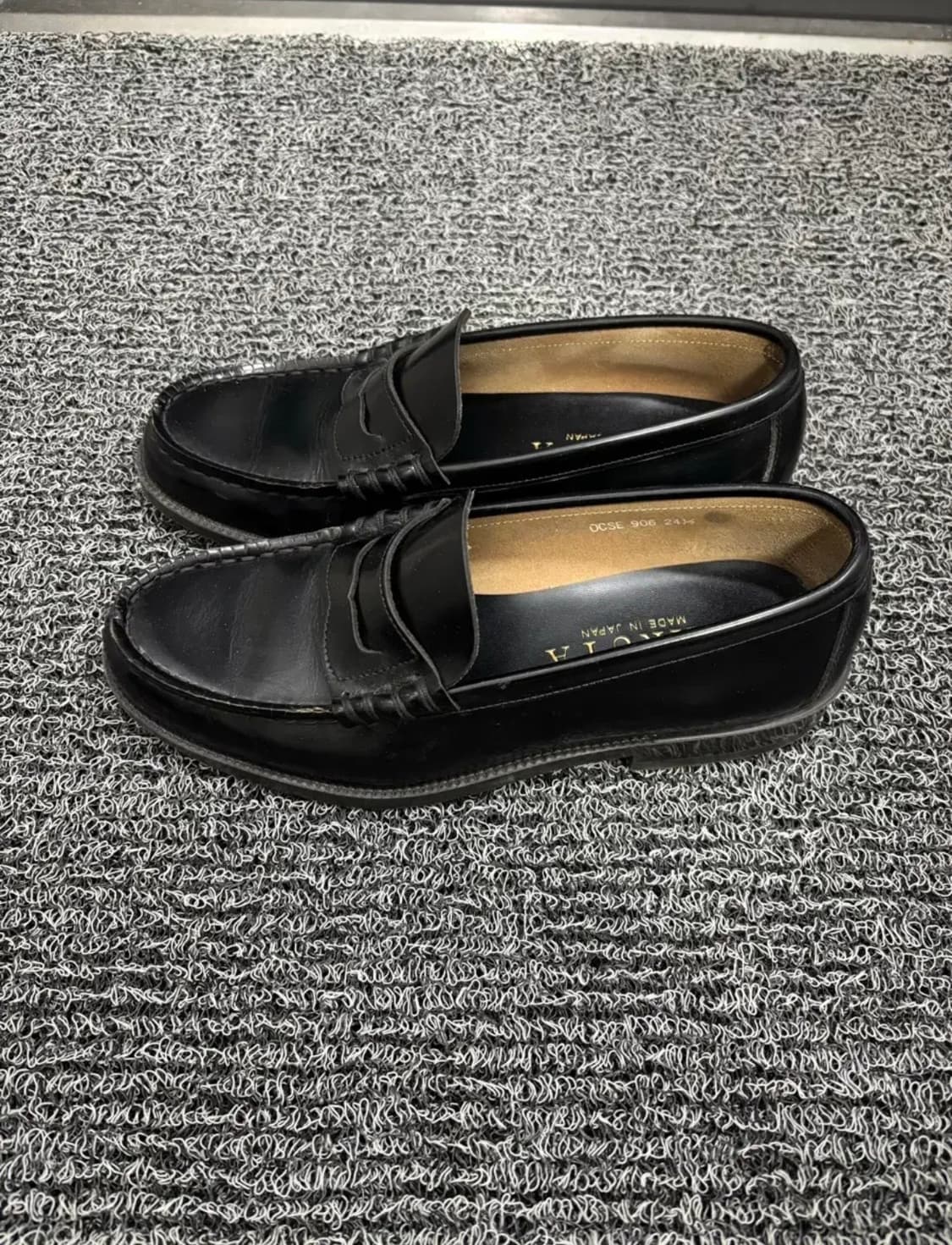 하루타906 블랙 레더 페니 로퍼 소가죽 245 상품이미지6