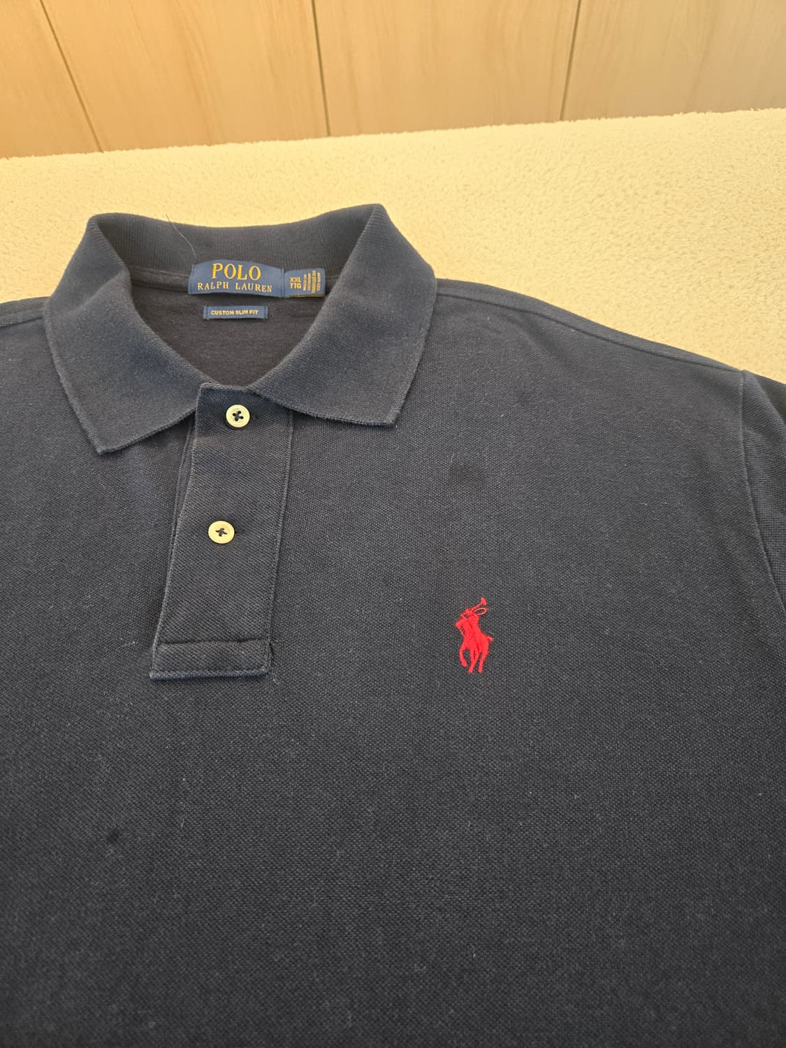 폴로 랄프로렌 블랙 긴팔 폴로티 XXL 상품이미지5