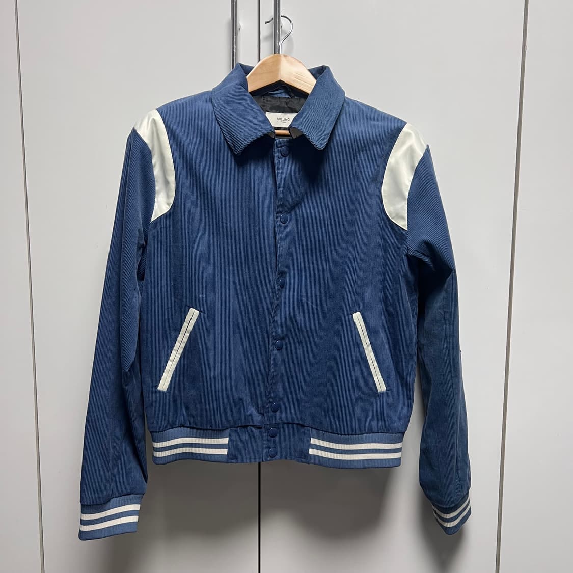 롤링스튜디오 블루 코듀로이 바시티 자켓 L 상품이미지1