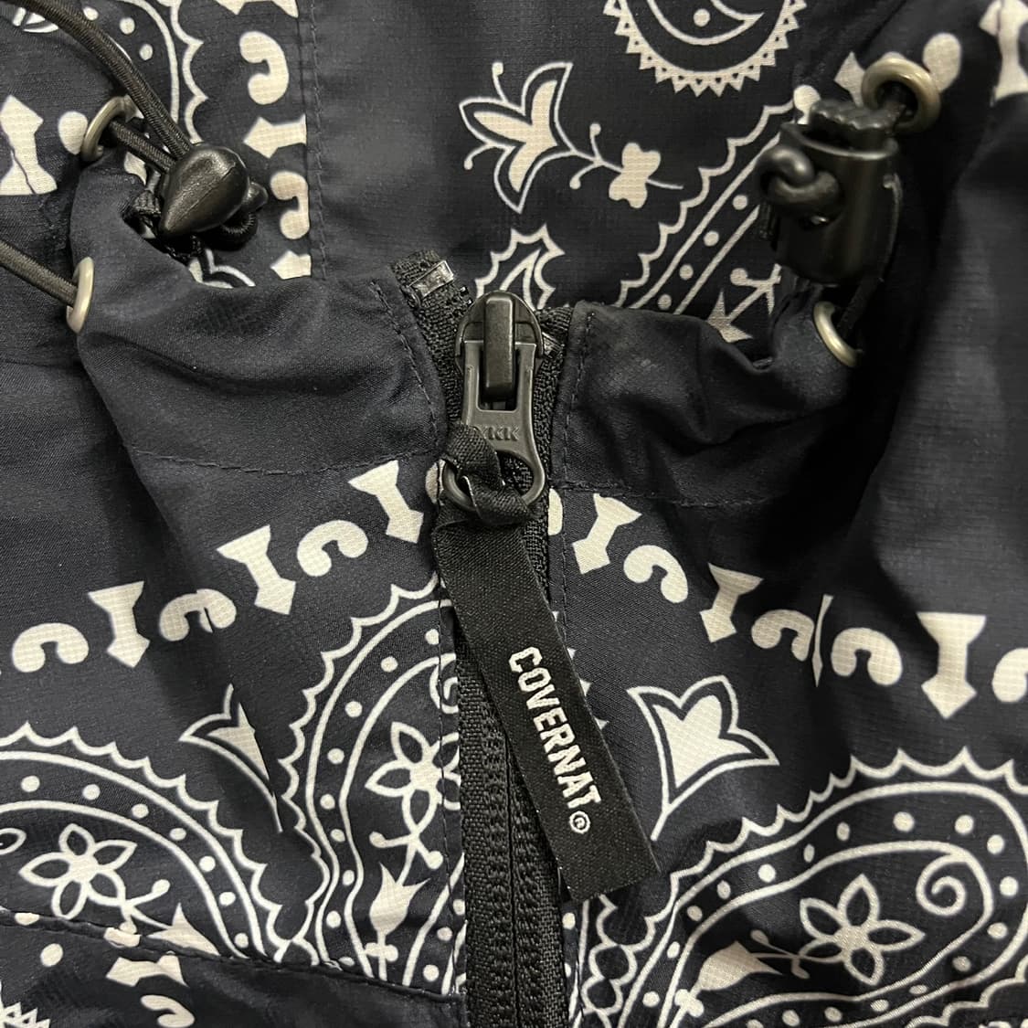 [정품/XL] 커버낫 페이즐리 후드 바람막이 블랙 b8 상품이미지5