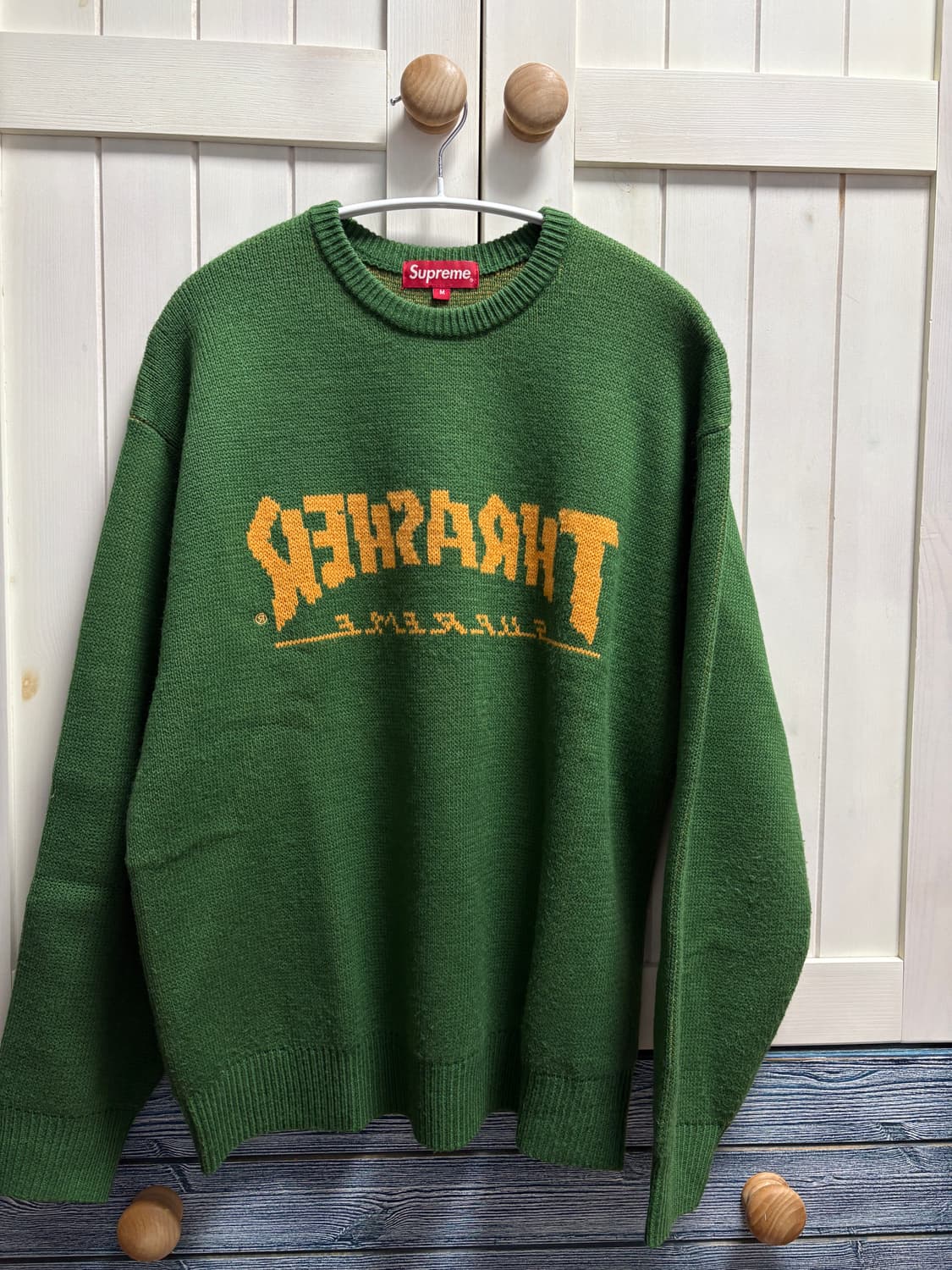 슈프림 트레셔 니트 그린 m사이즈 상품이미지1