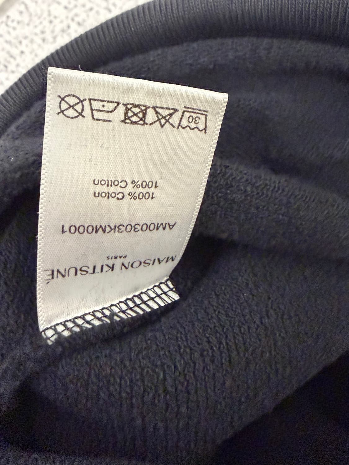 메종키츠네 폭스 헤드 맨투맨 블랙 L 정품 상품이미지5