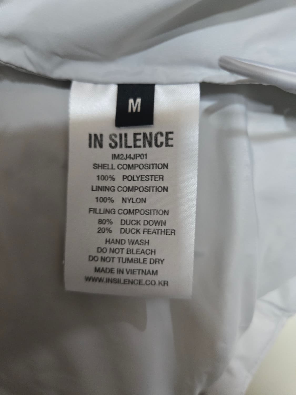 인사일런스 그레이 숏패딩 M 상품이미지5