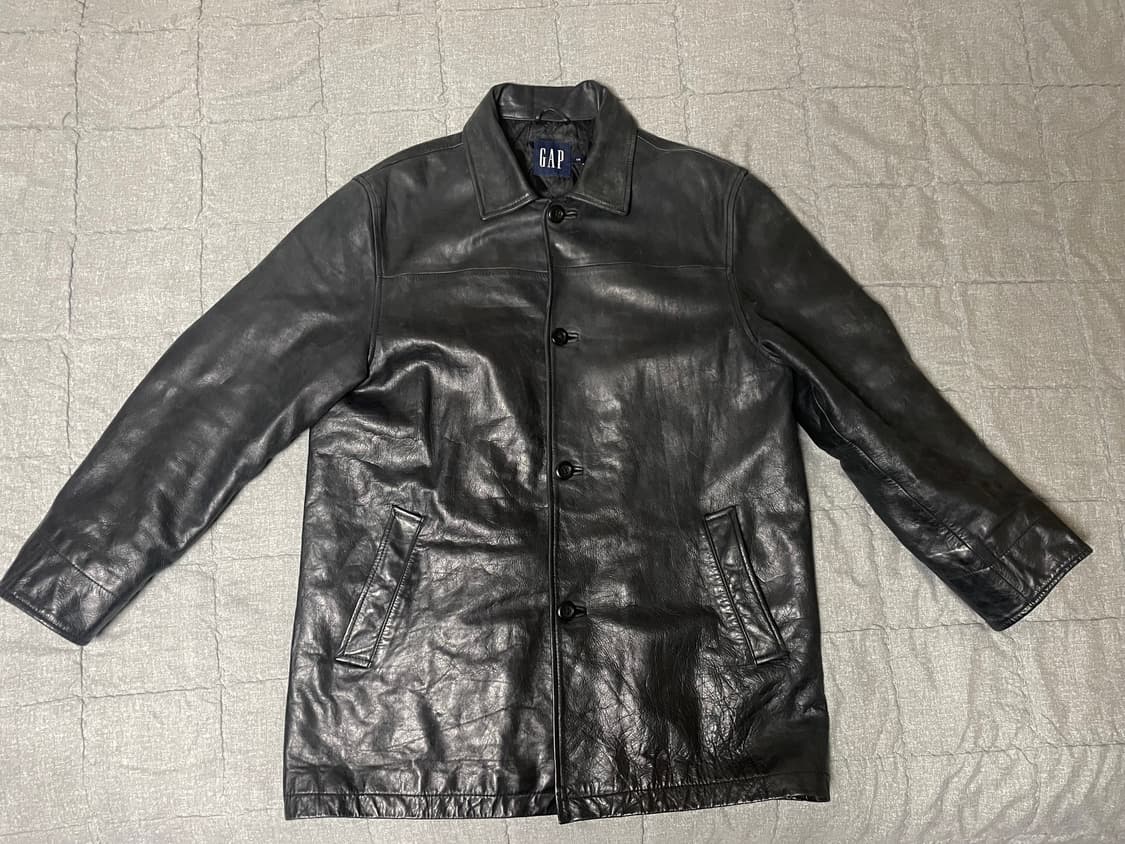 올드갭 레더 카코트 상품이미지1